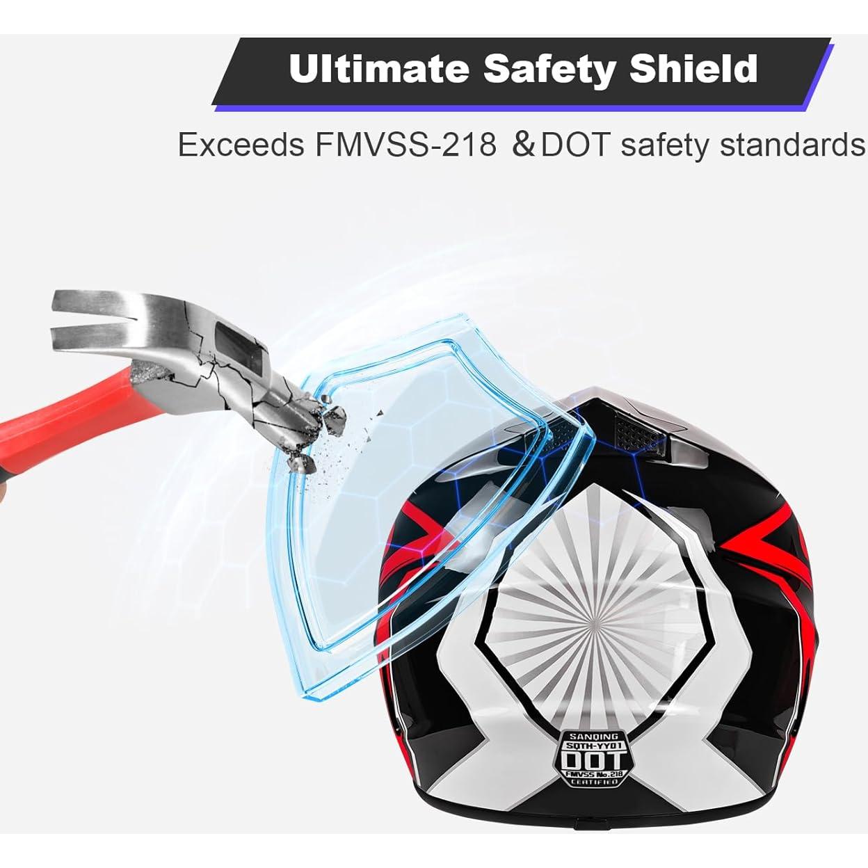 Casco de Motocross Helmelkin Rojo y Azul Unisex 1.70 kg