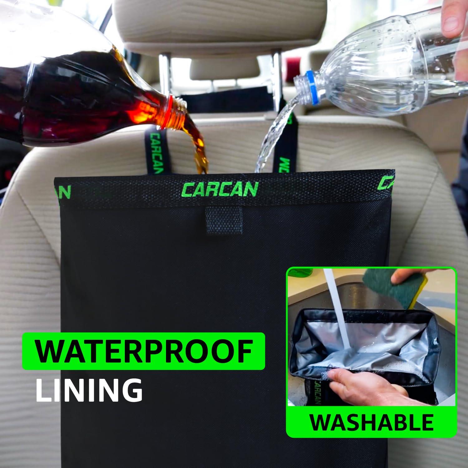 Basurero Colgante para Auto CarCan 3 en 1 - Lavable y Reutilizable