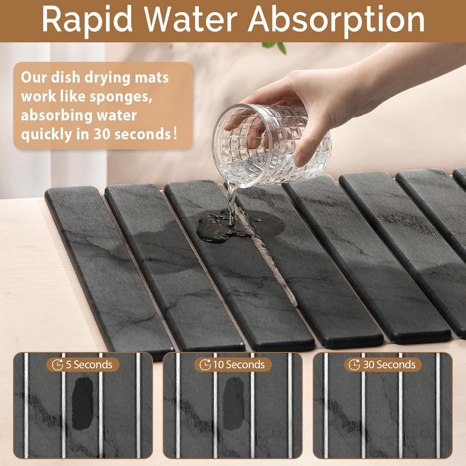 Alfombrilla de Secado de Piedra Linidcoud 61x41 cm y 20x10 cm