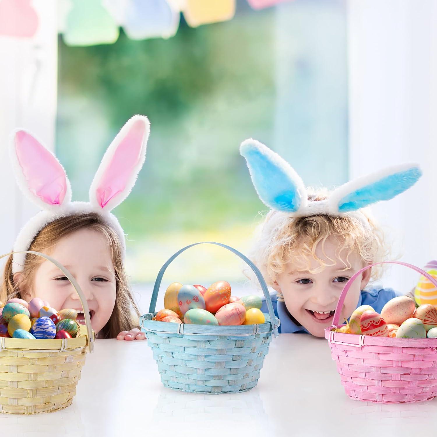 Cestas de Bambú Yulejo Redondas para Pascua - 6 Piezas