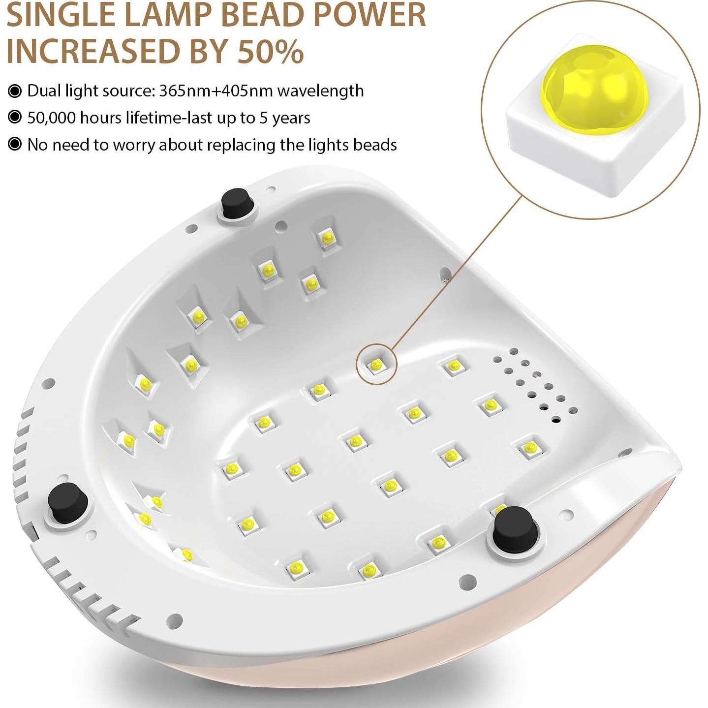 Lámpara UV para Uñas Easkep 86W LED con Sensor Automático