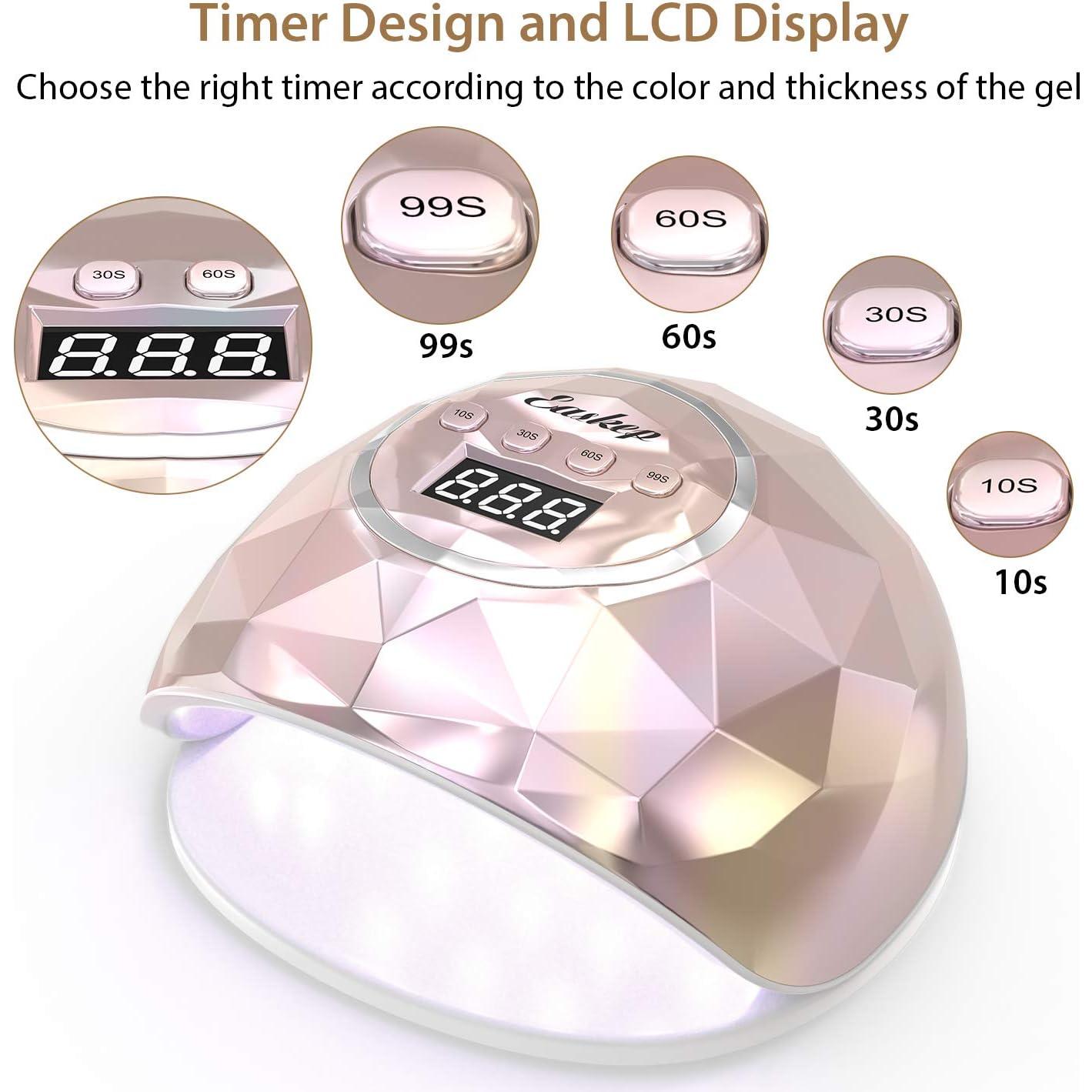 Lámpara UV para Uñas Easkep 86W LED con Sensor Automático