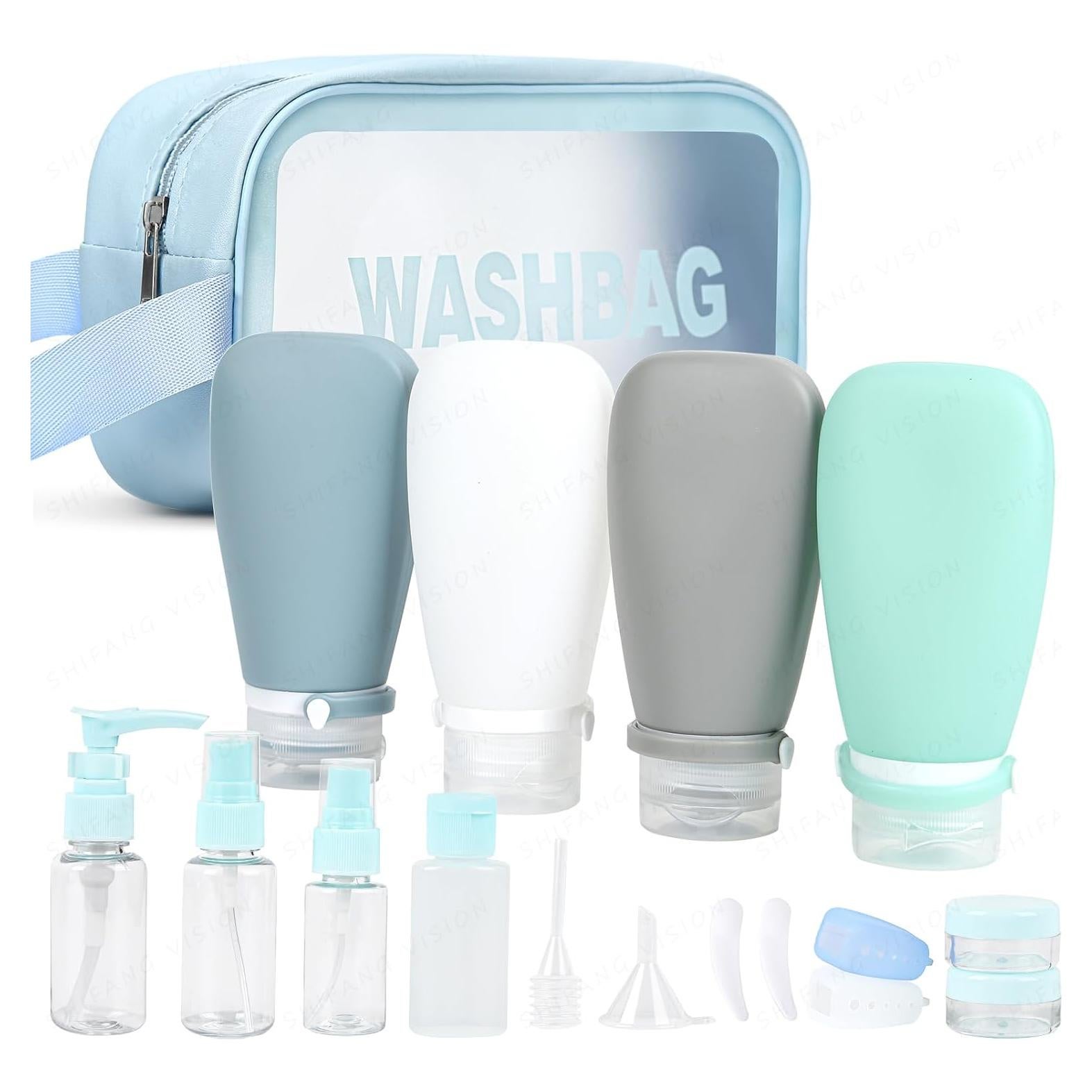 Juego de Botellas de Viaje 18 Piezas DingCo Aprobado TSA