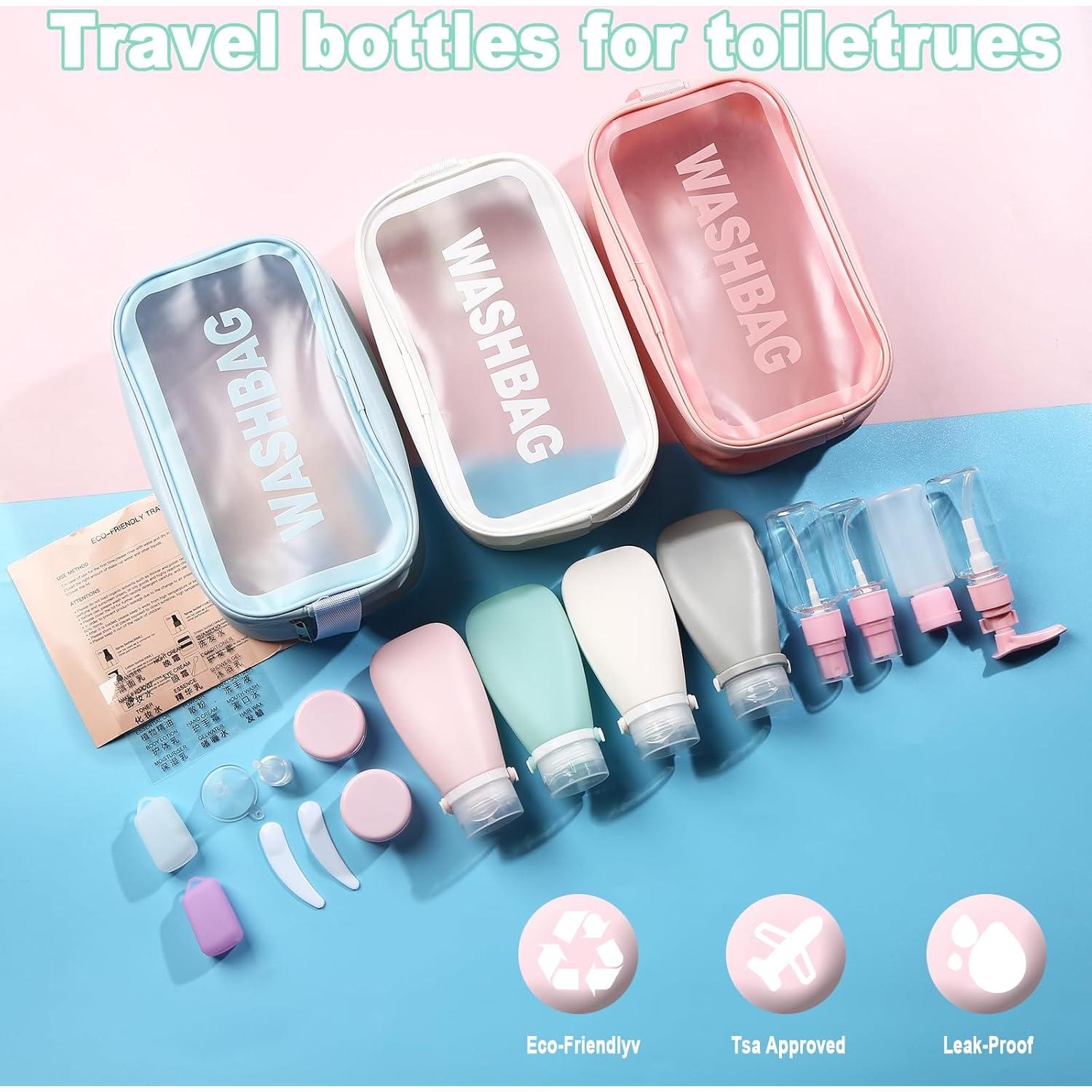 Juego de Botellas de Viaje 18 Piezas DingCo Aprobado TSA