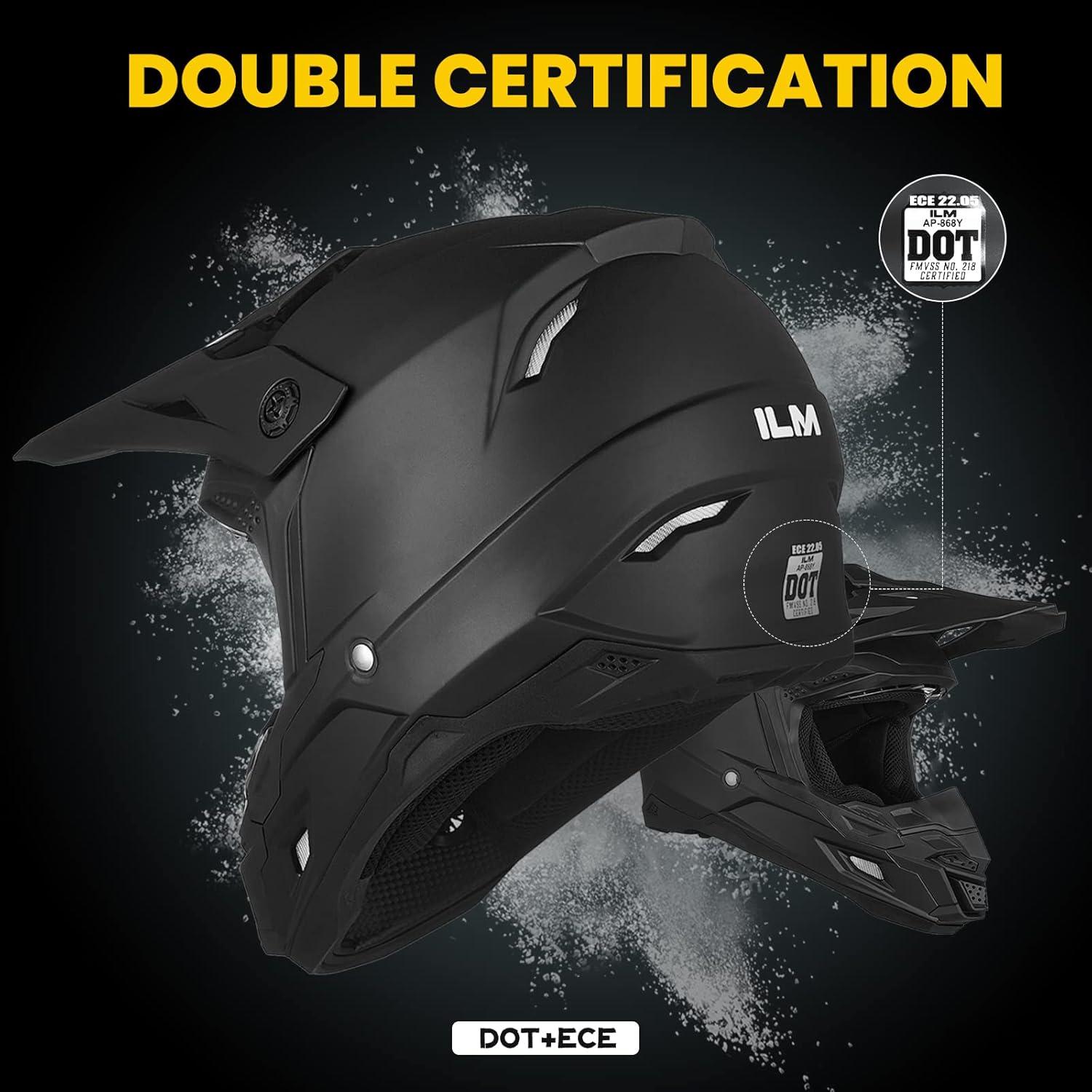 Casco para Moto ILM AP-868 Negro Mate Adulto XS