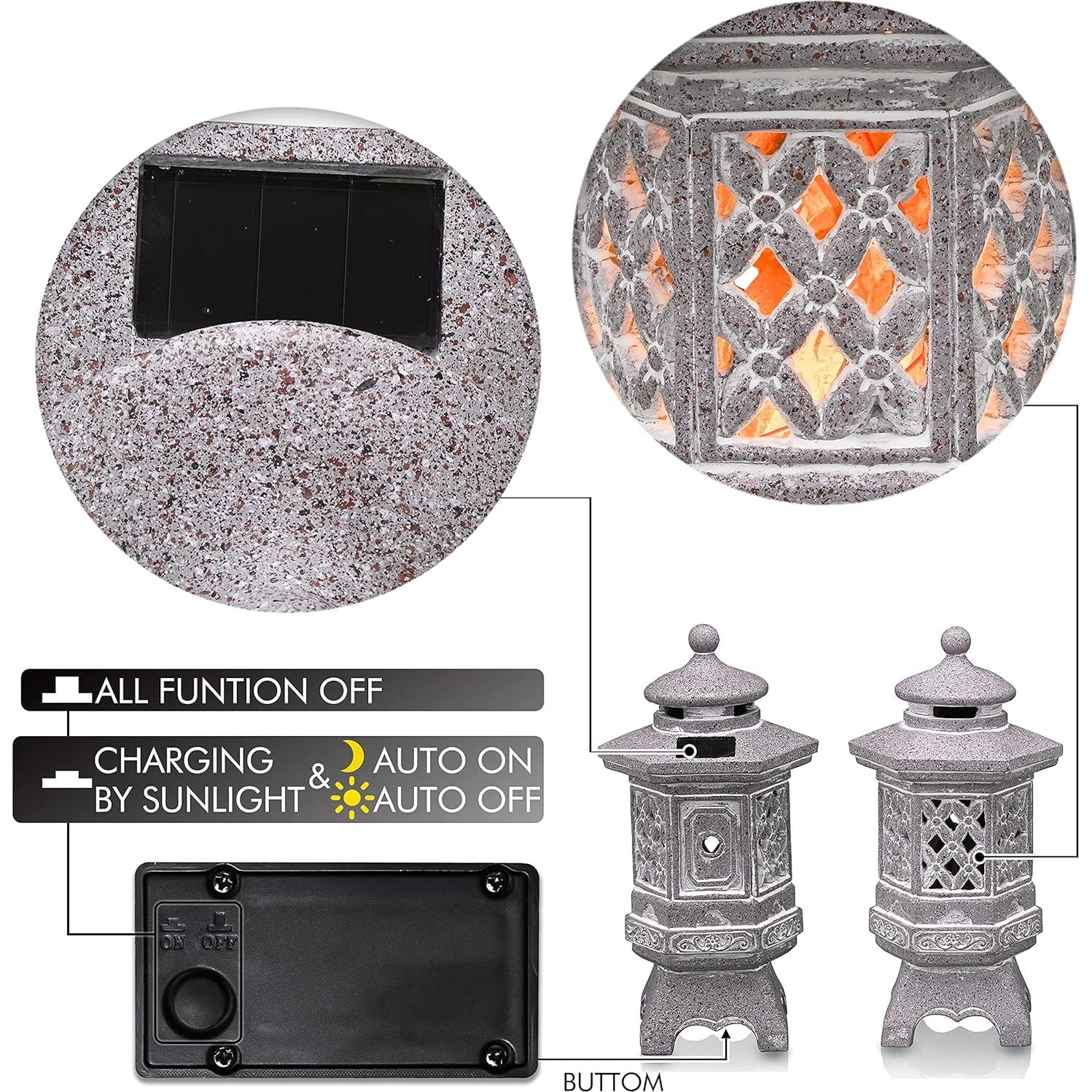 Estatua de Jardín Pagoda Solar Teresa's Collections 21.1 cm