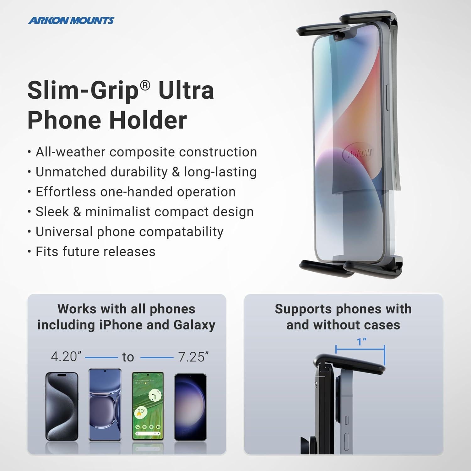 Soporte para Teléfono ARKON Slim-Grip Ultra para Parabrisas