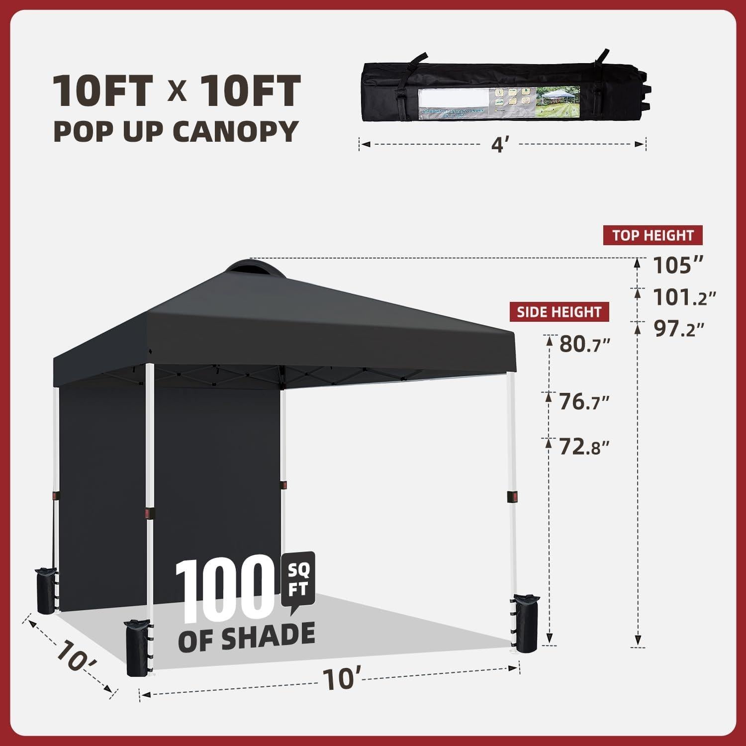 Carpa de Dosel Instantánea SAILARY 10x10 Resistente al Agua