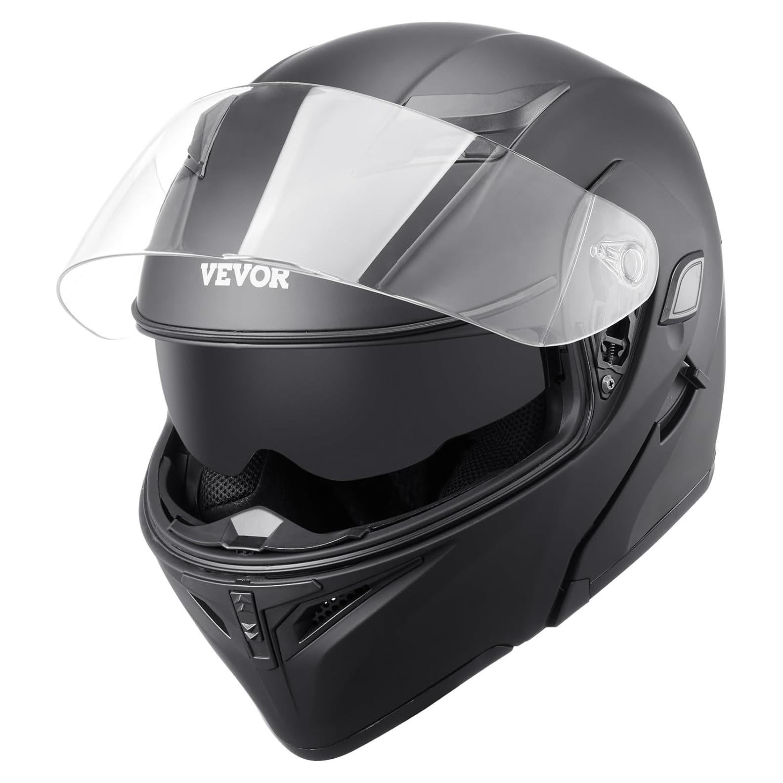 Casco de Motocicleta VEVOR Mediano ABS Doble Visera