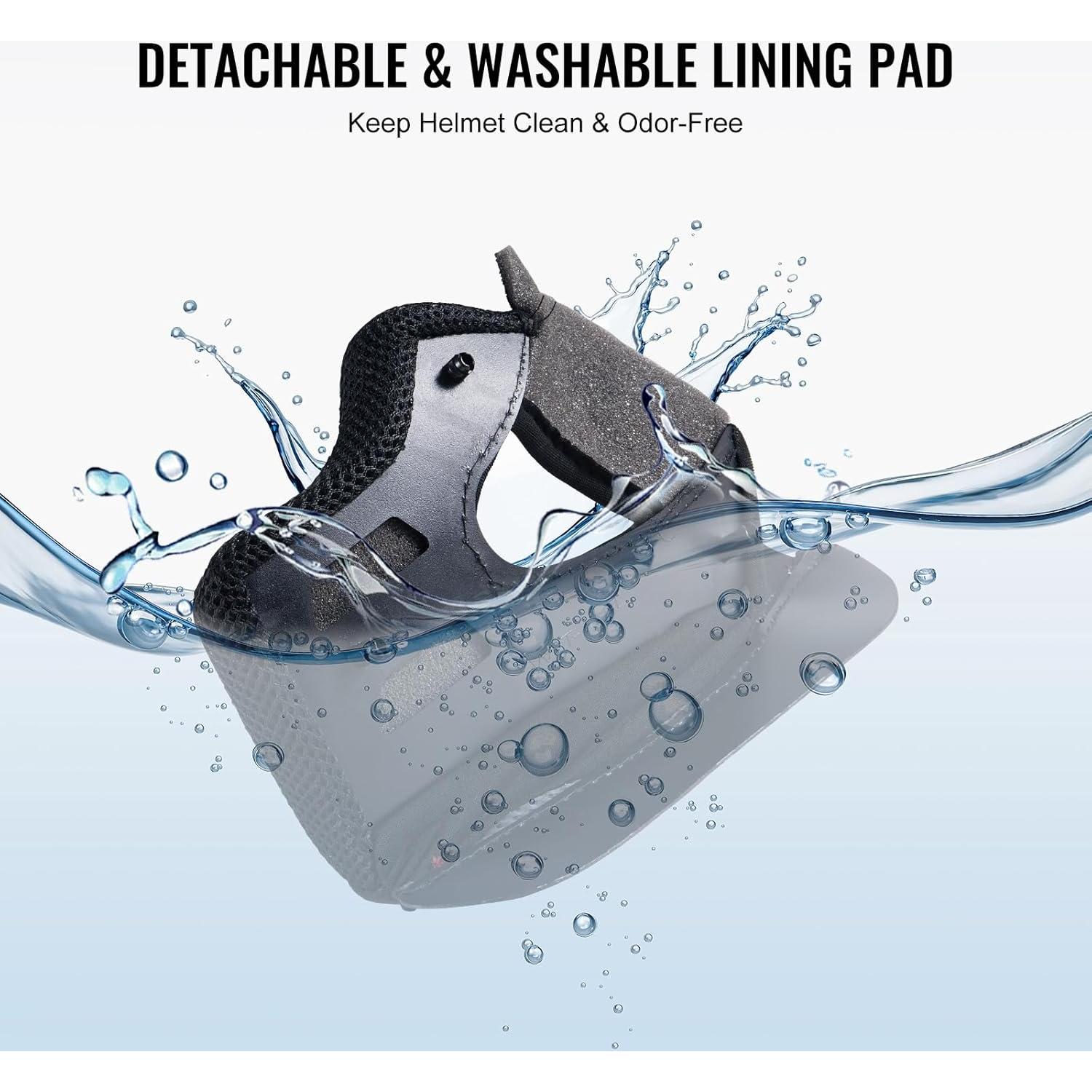 Casco de Motocicleta VEVOR Mediano ABS Doble Visera