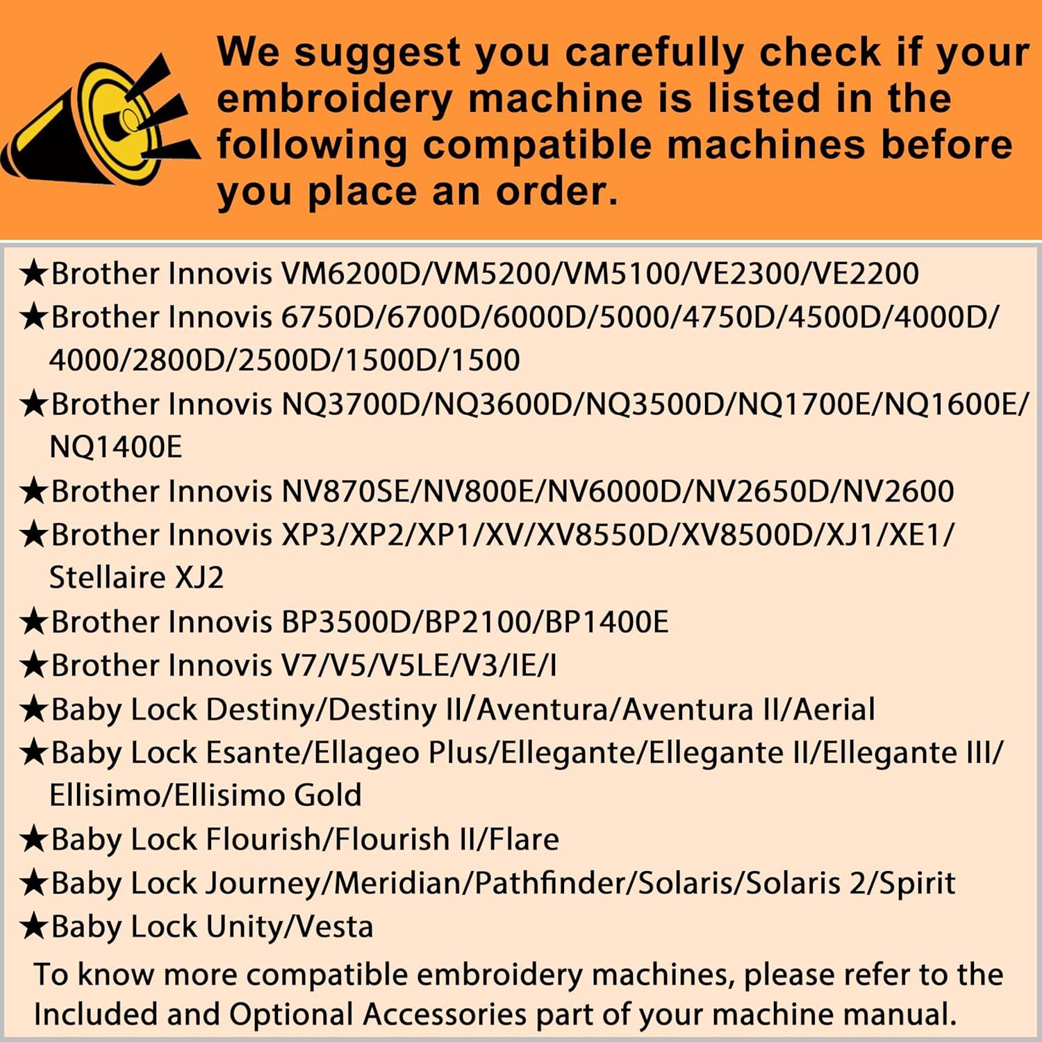 Conjunto de Aros de Bordado New brothread 4 en 1 SA437 SA438 SA439 SA441