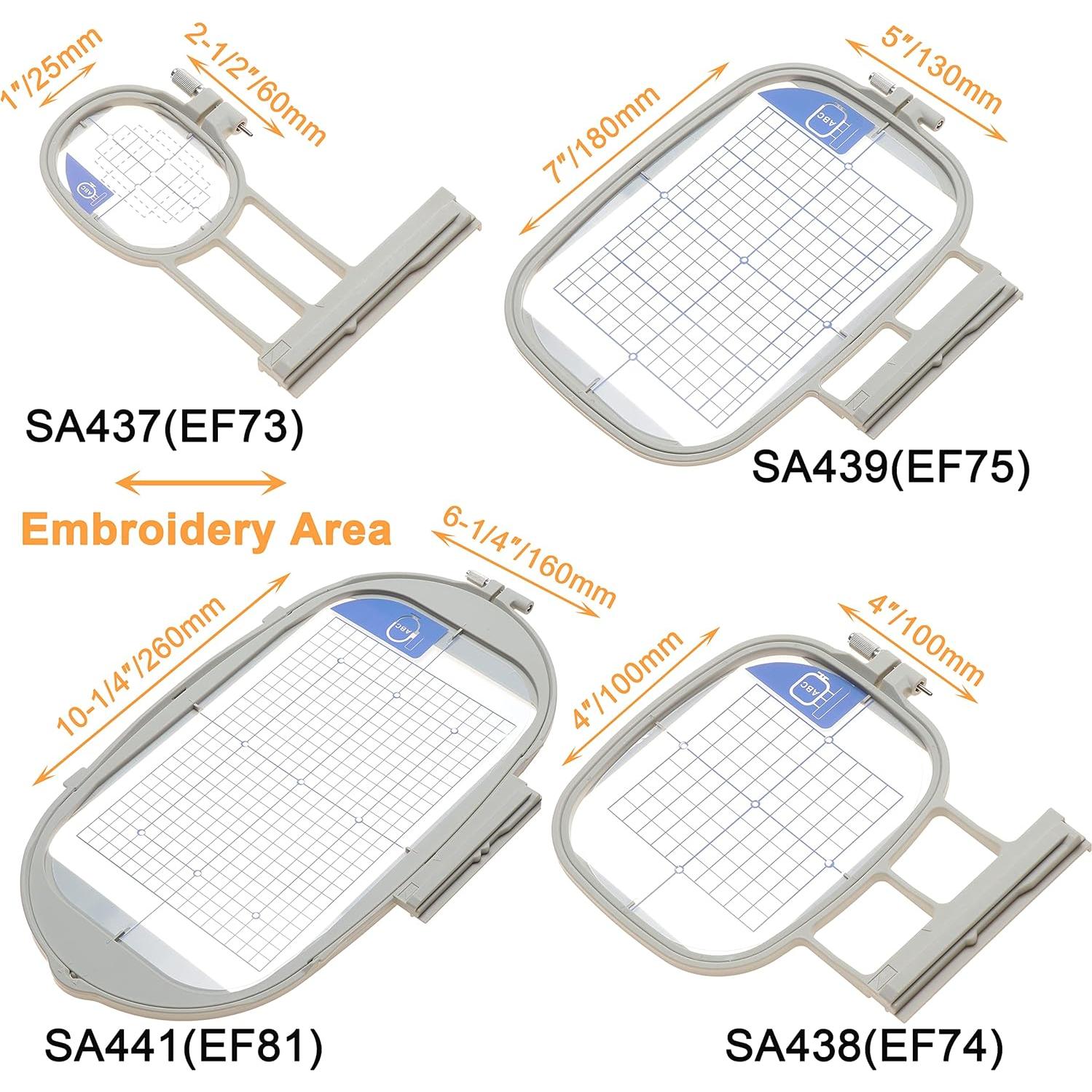 Conjunto de Aros de Bordado New brothread 4 en 1 SA437 SA438 SA439 SA441
