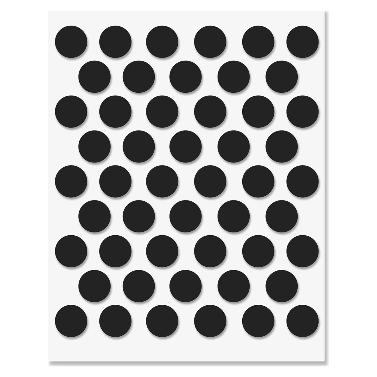 Etiquetas autoadhesivas para tornillos UNMAR 50 pcs 14 mm negras