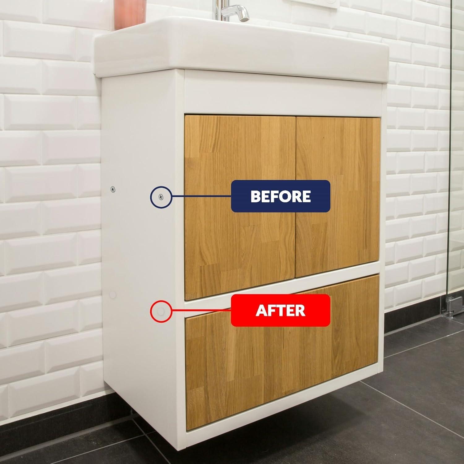 Etiquetas autoadhesivas para tornillos UNMAR 50 pcs 14 mm negras