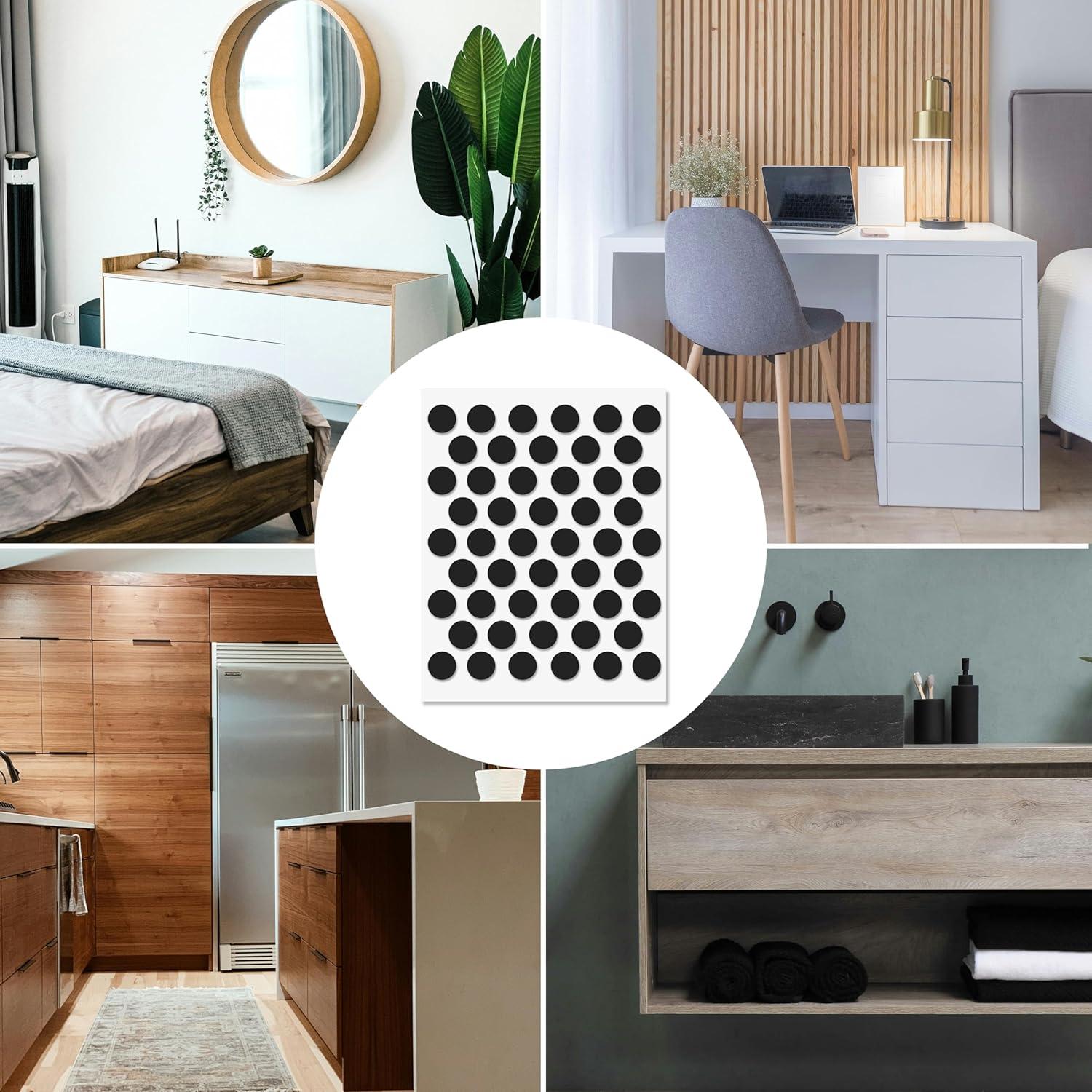 Etiquetas autoadhesivas para tornillos UNMAR 50 pcs 14 mm negras