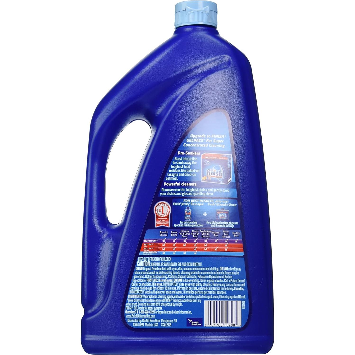 Finish Gel Detergente para Lavavajillas Automático 2x2.2L Limón