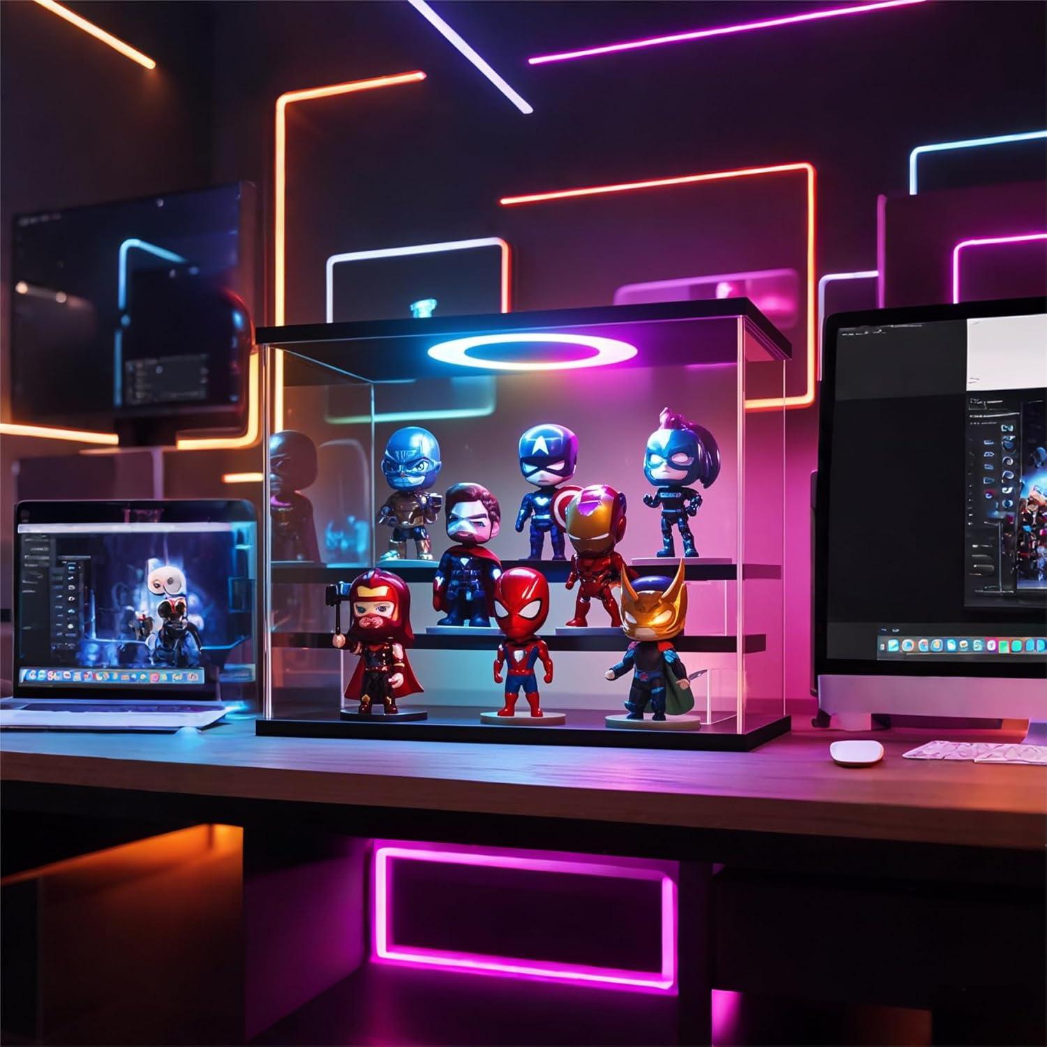 Caja de Exhibición Acrílica LANSCOERY 3 Niveles 30x16x24cm