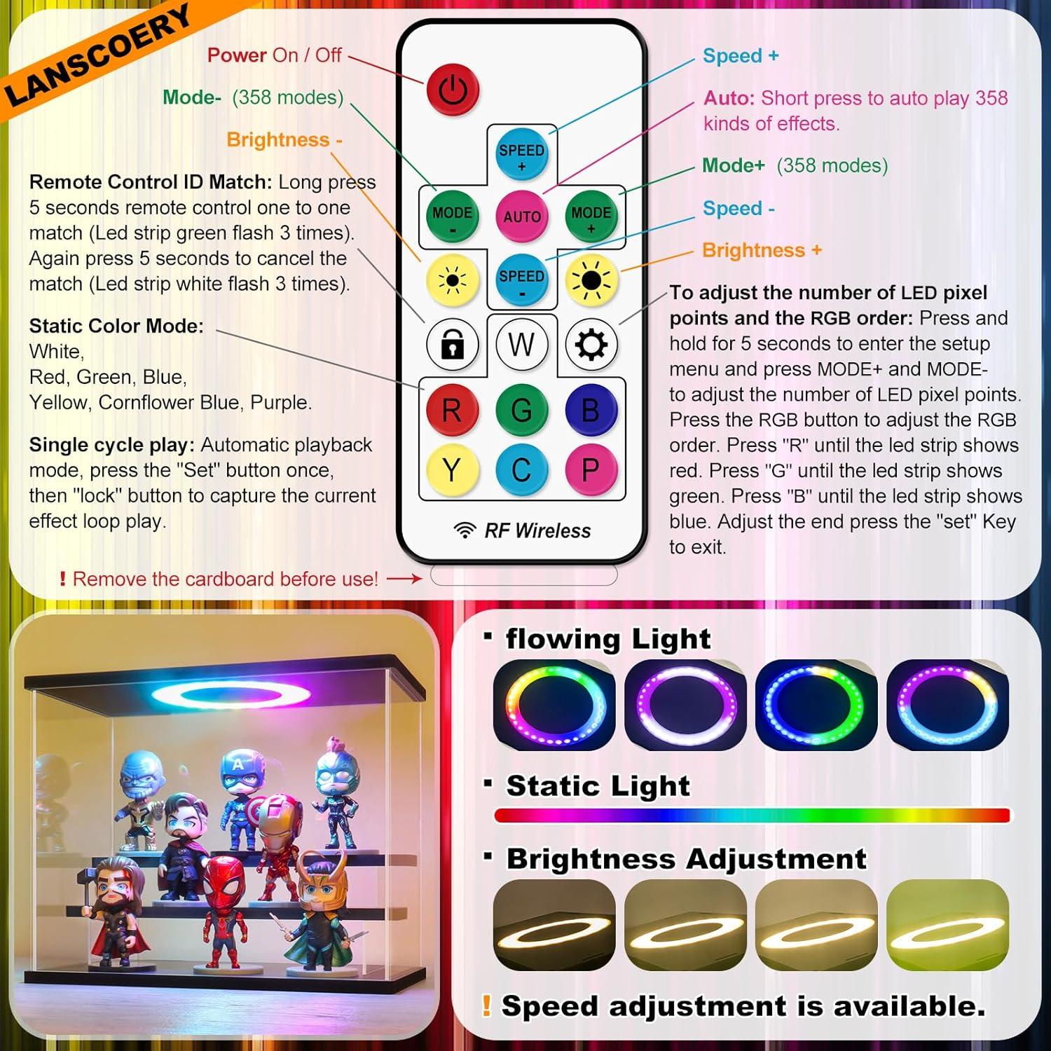 Caja de Exhibición Acrílica LANSCOERY 3 Niveles 30x16x24cm