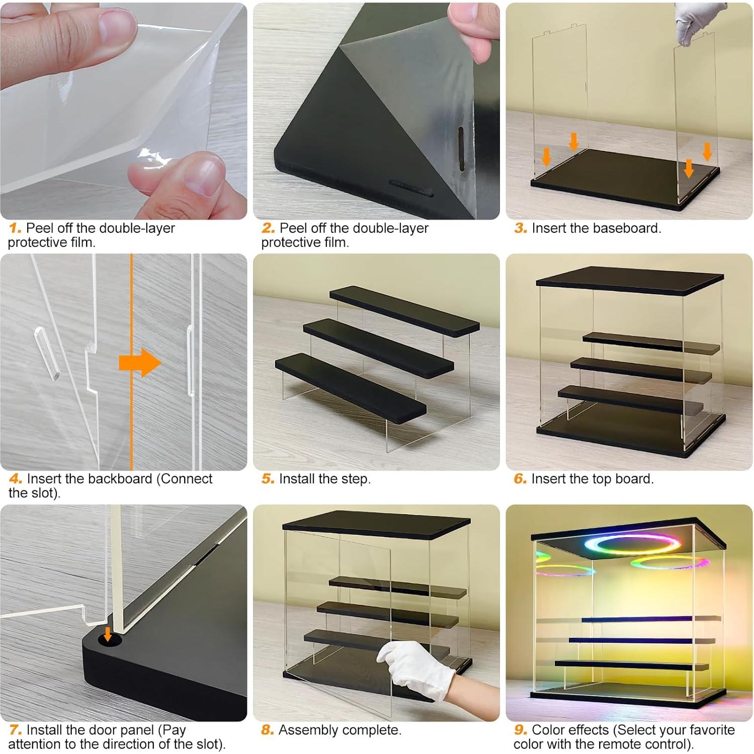 Caja de Exhibición Acrílica LANSCOERY 3 Niveles 30x16x24cm