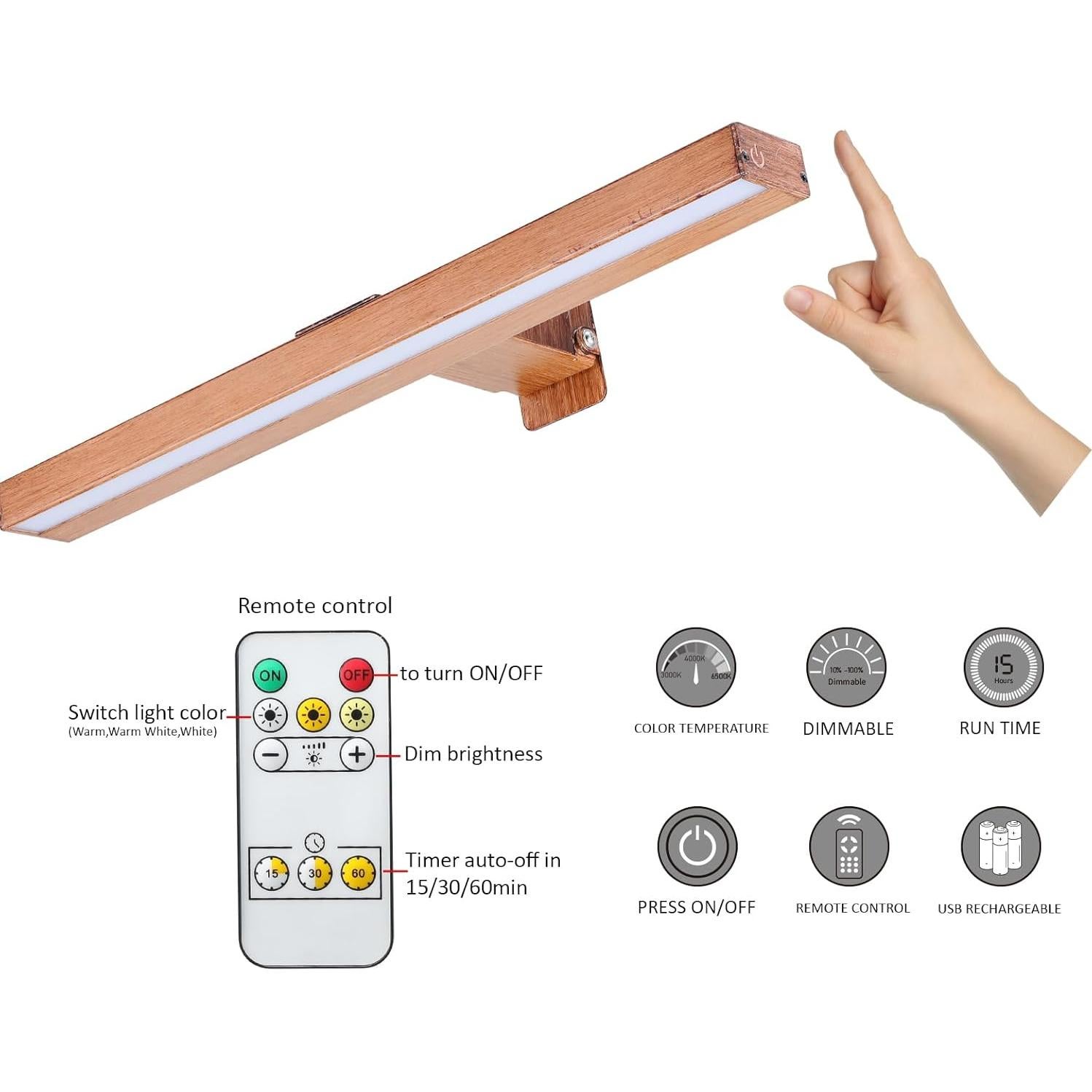 Luz de Imagen LED MIOBLUE 40.64 cm Recargable con Control Remoto