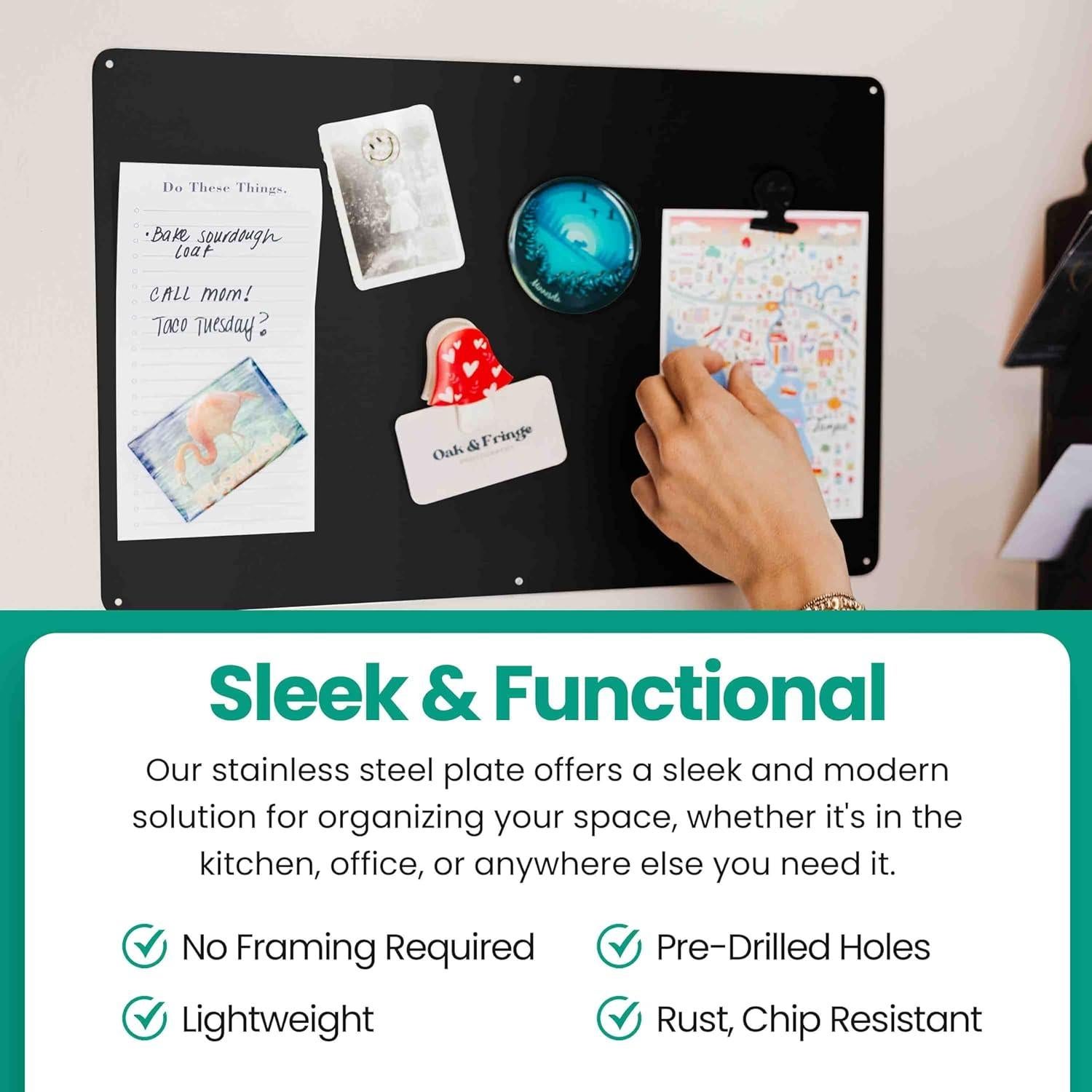 Placa Magnética de Acero Inoxidable MagGrip 44.5x29.2cm