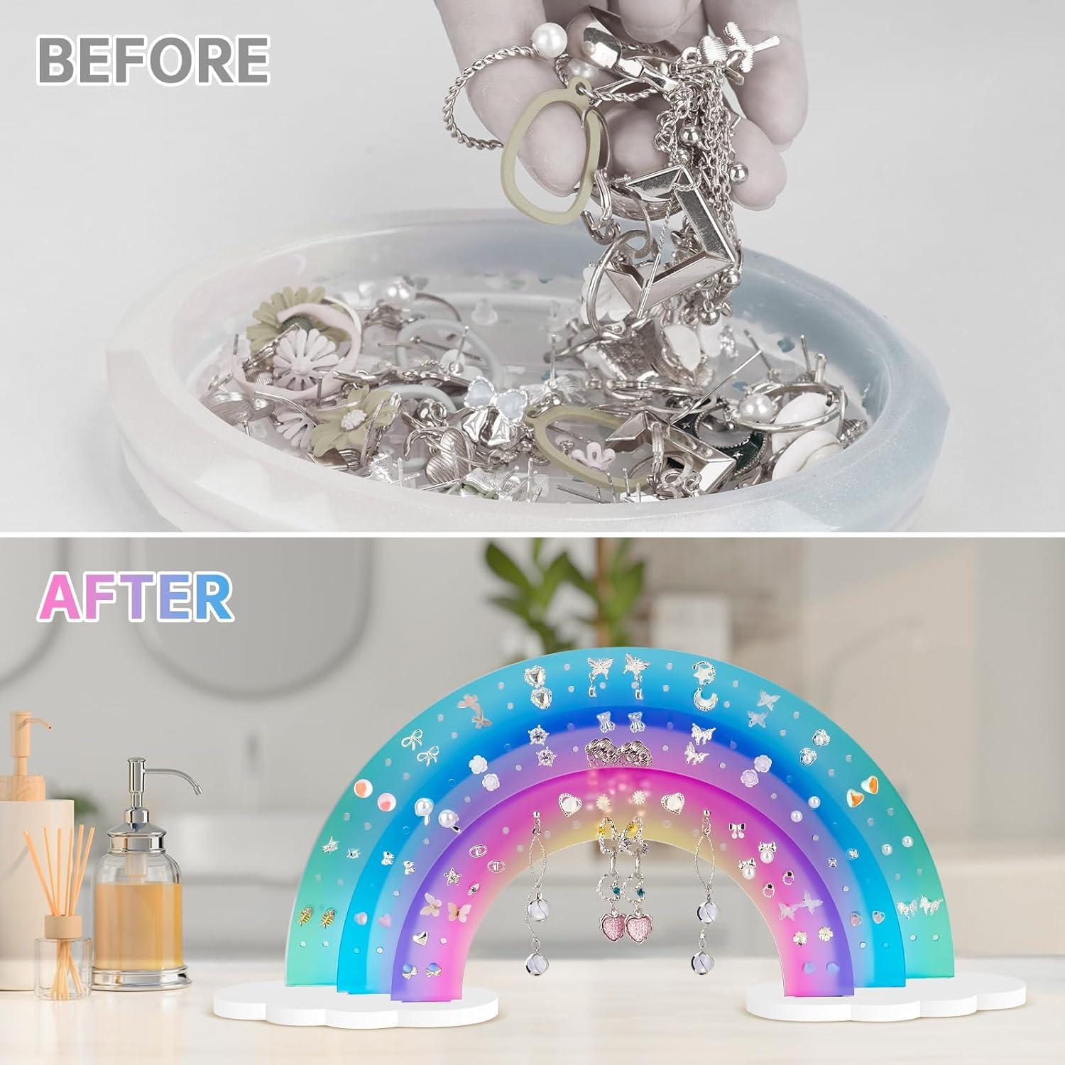 Organizador de Pendientes Acrílico NiHome 3 Niveles 140 Agujeros