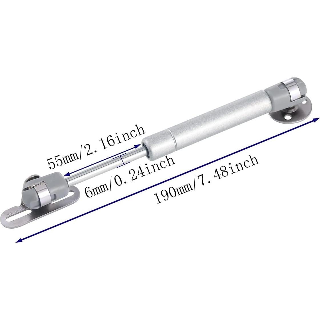 Soporte de Gas Hidráulico JING 6" 50N para Gabinetes - Paquete de 4