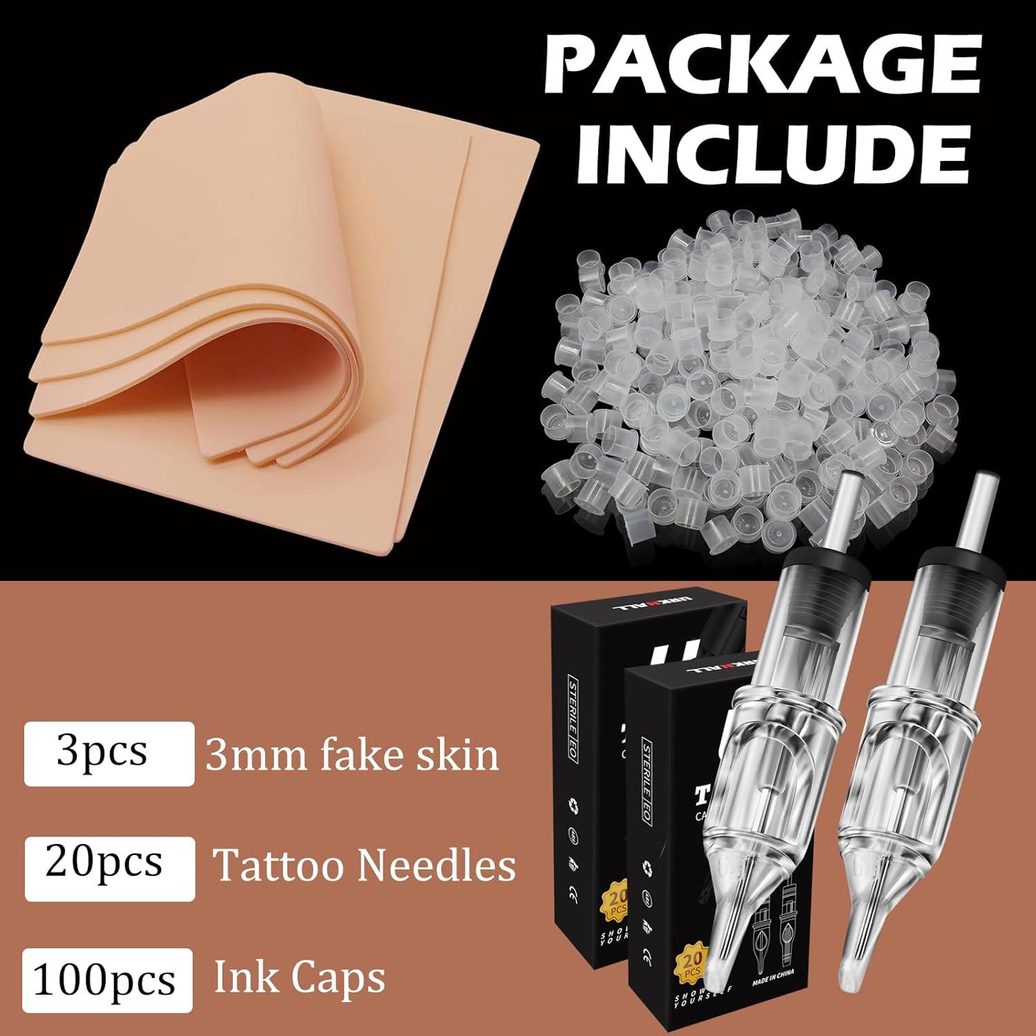 Kit de Práctica de Tatuaje Urknall - 3 Pieles + 100 Copas