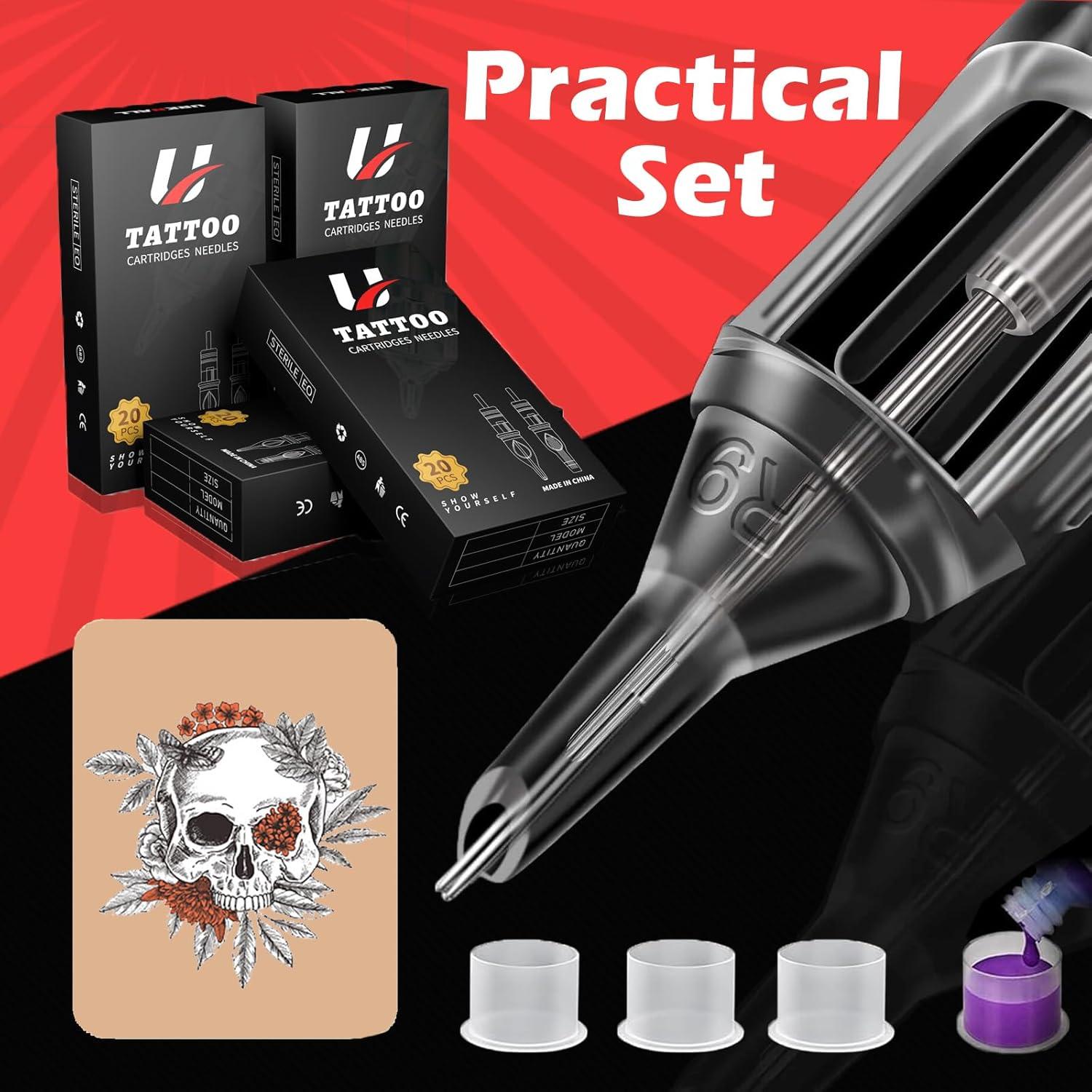 Kit de Práctica de Tatuaje Urknall - 3 Pieles + 100 Copas