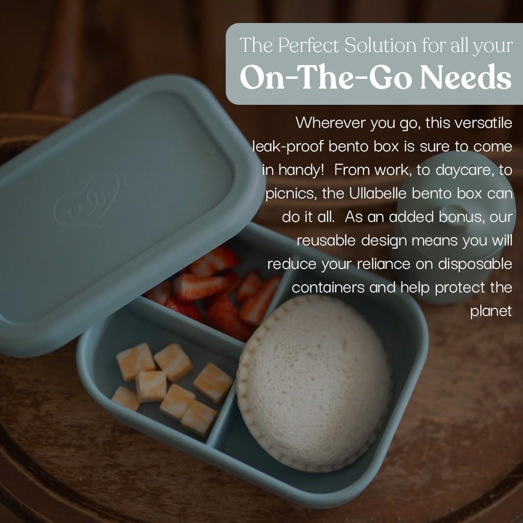 Caja Bento de Silicona Ullabelle 0.48 kg A Prueba de Fugas Beige