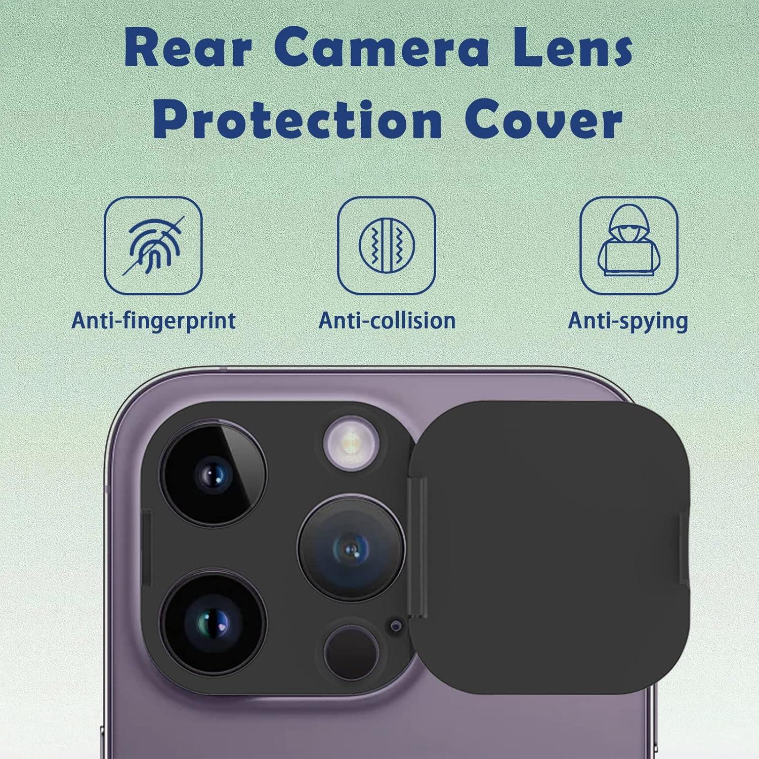 Cubierta de Cámara MakLuen para iPhone 14 Pro/Pro Max - Negro