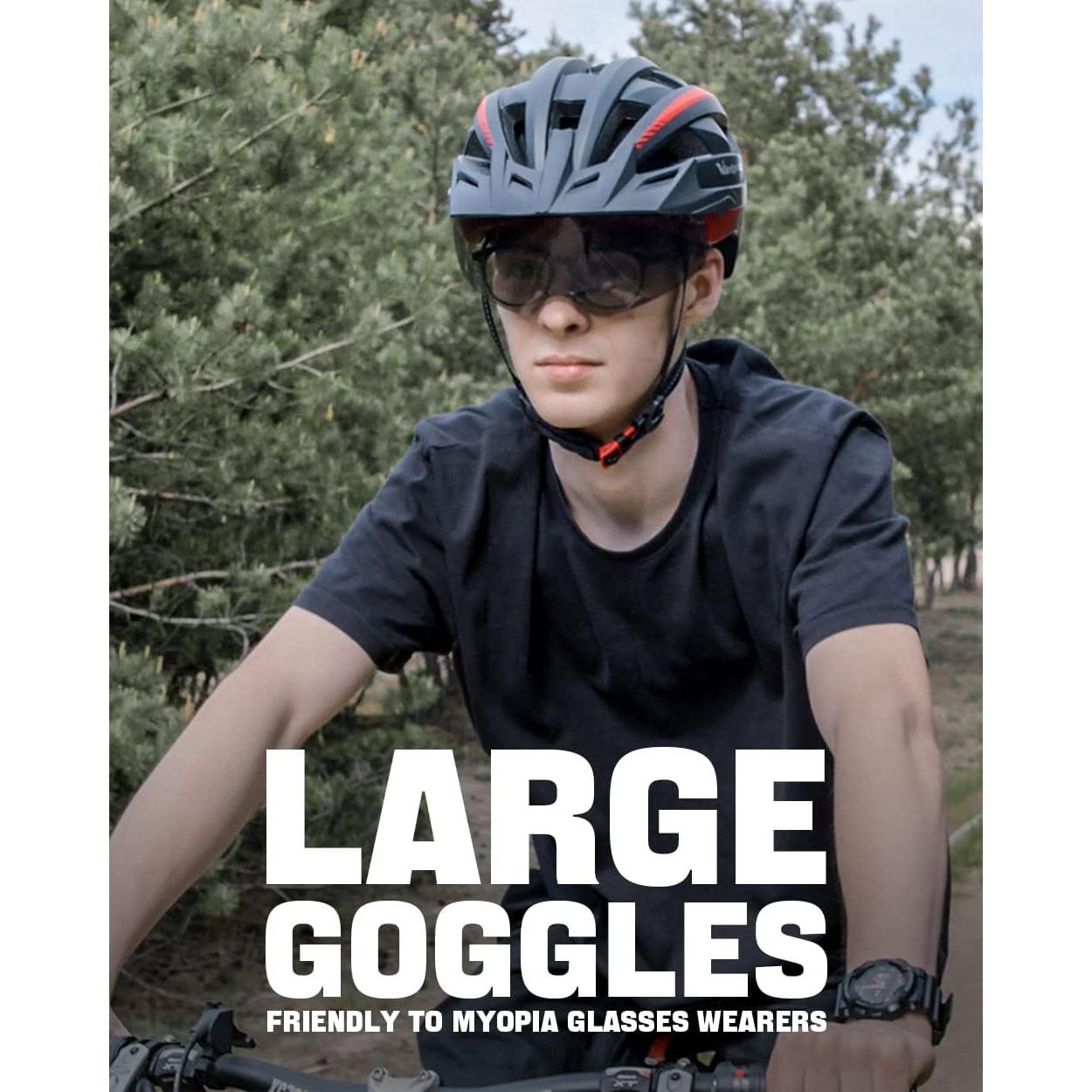 Casco de Bicicleta VICTGOAL VA112 con Luz LED y Gafas