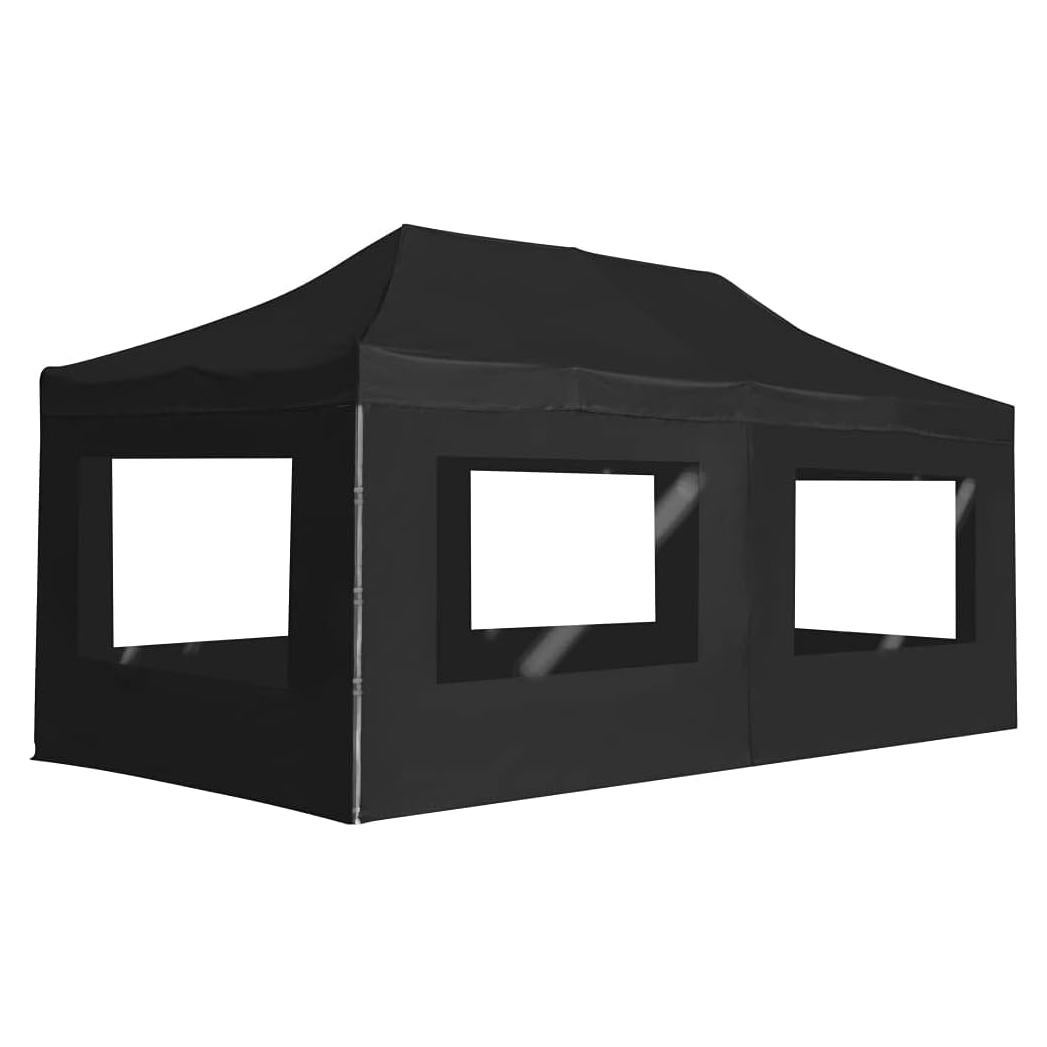 Carpa de Fiesta Plegable KCCLVER 5.7x3m Antracita con Paneles