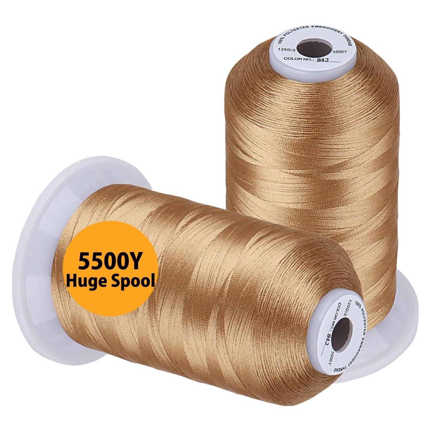 Hilo de Bordado Simthread 5500 Metros Beige 40wt 2 Bobinas