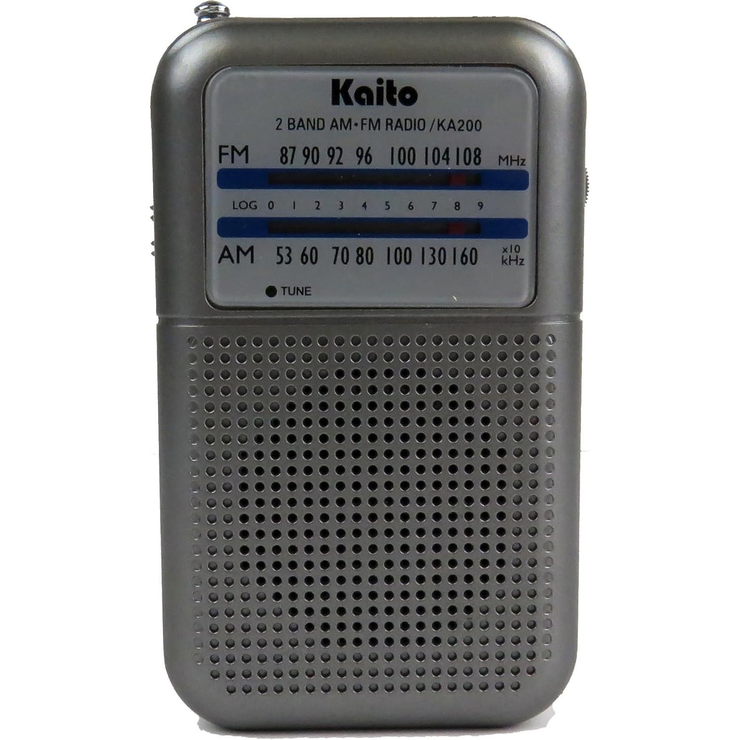 Radio de bolsillo Kaito KA200S AM/FM Gris Ultra Compacta
