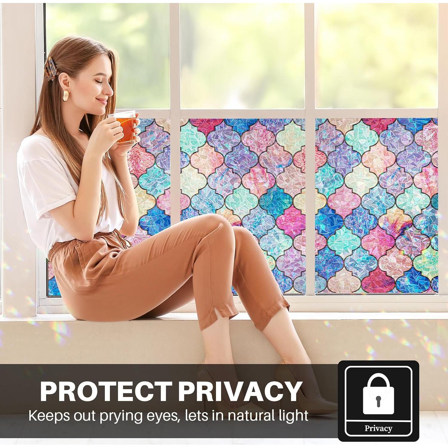 Película de Ventana Arcoíris FEOMOS 43.9x199.9 cm Sin Pegamento