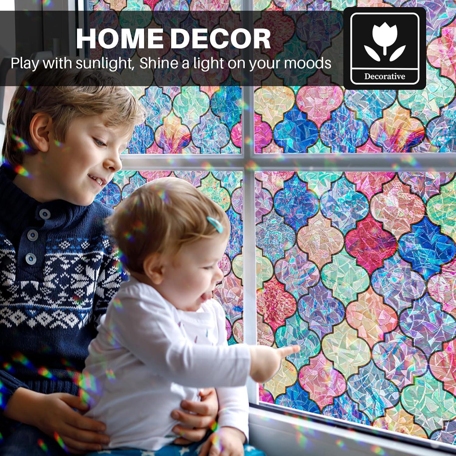 Película de Ventana Arcoíris FEOMOS 43.9x199.9 cm Sin Pegamento