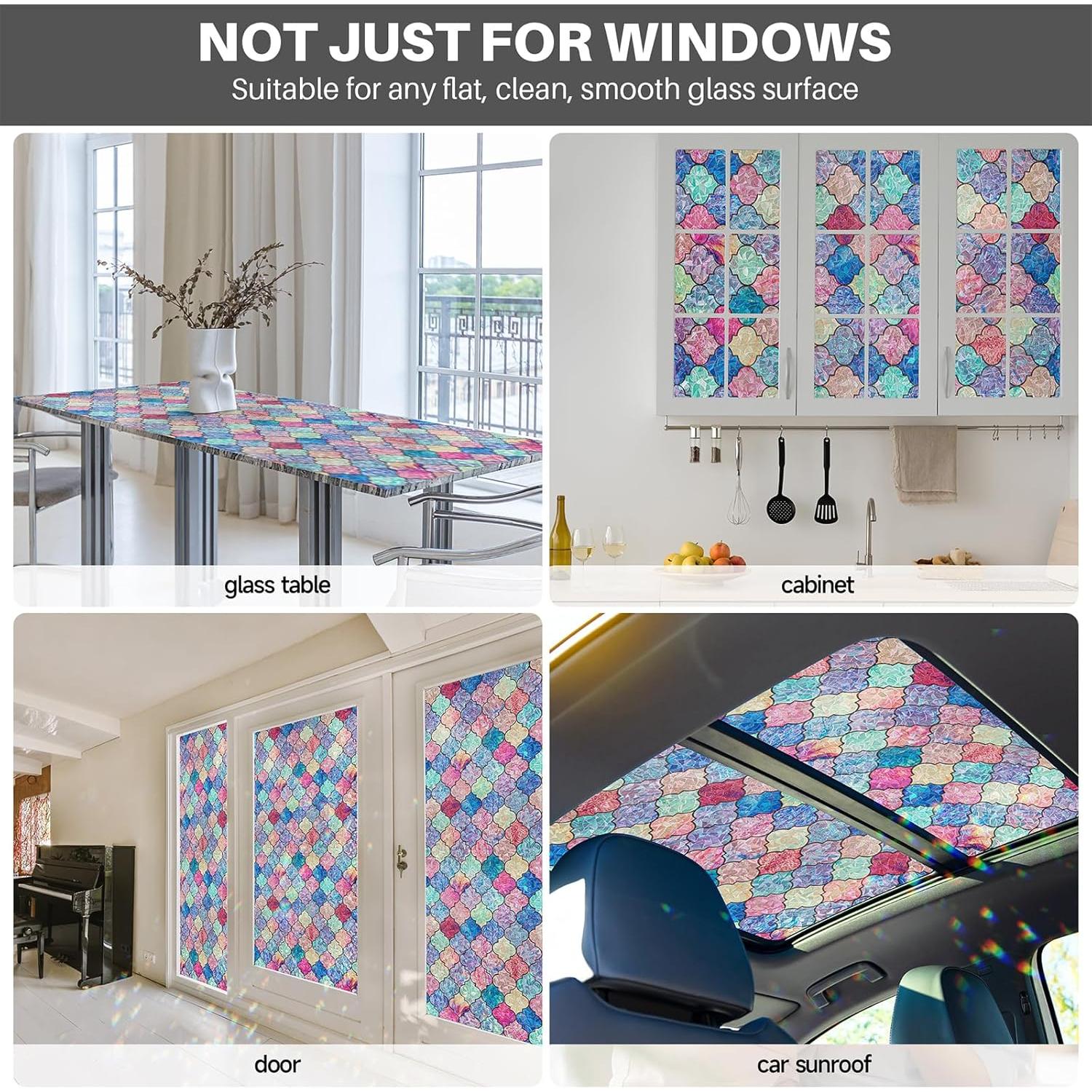 Película de Ventana Arcoíris FEOMOS 43.9x199.9 cm Sin Pegamento