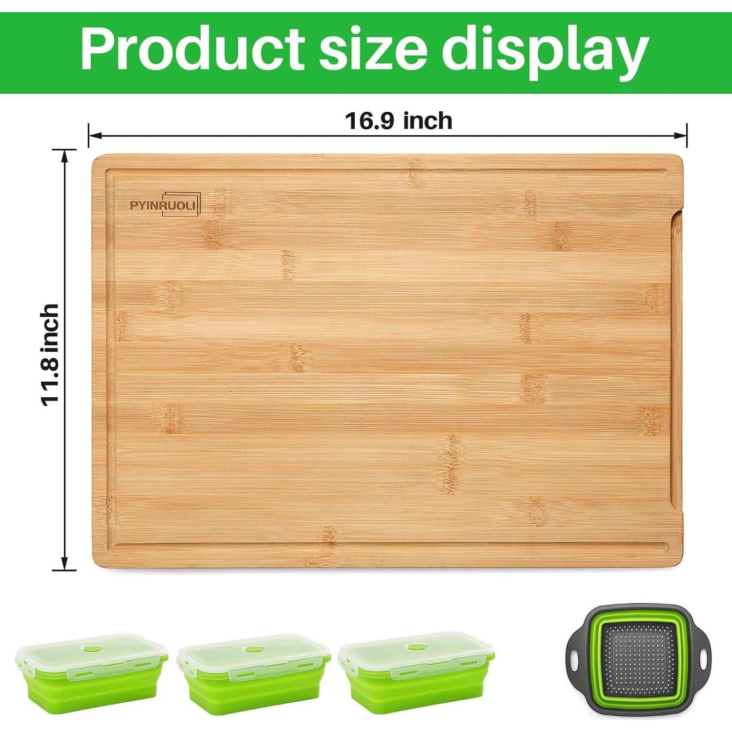 Tabla de Cortar Expandible PYINRUOLI con Contenedores Verde