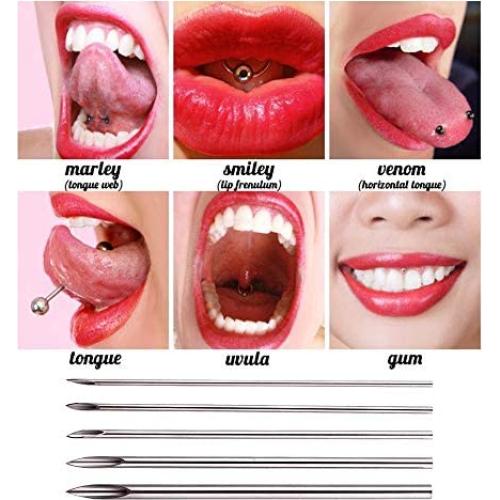 Agujas de Perforación Corporal YTATTOO 25 Piezas 12g a 20g