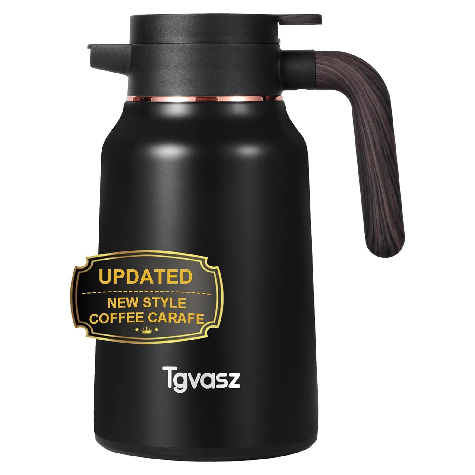 Jarra Térmica de Acero Inoxidable Tgvasz 1.5L Negra