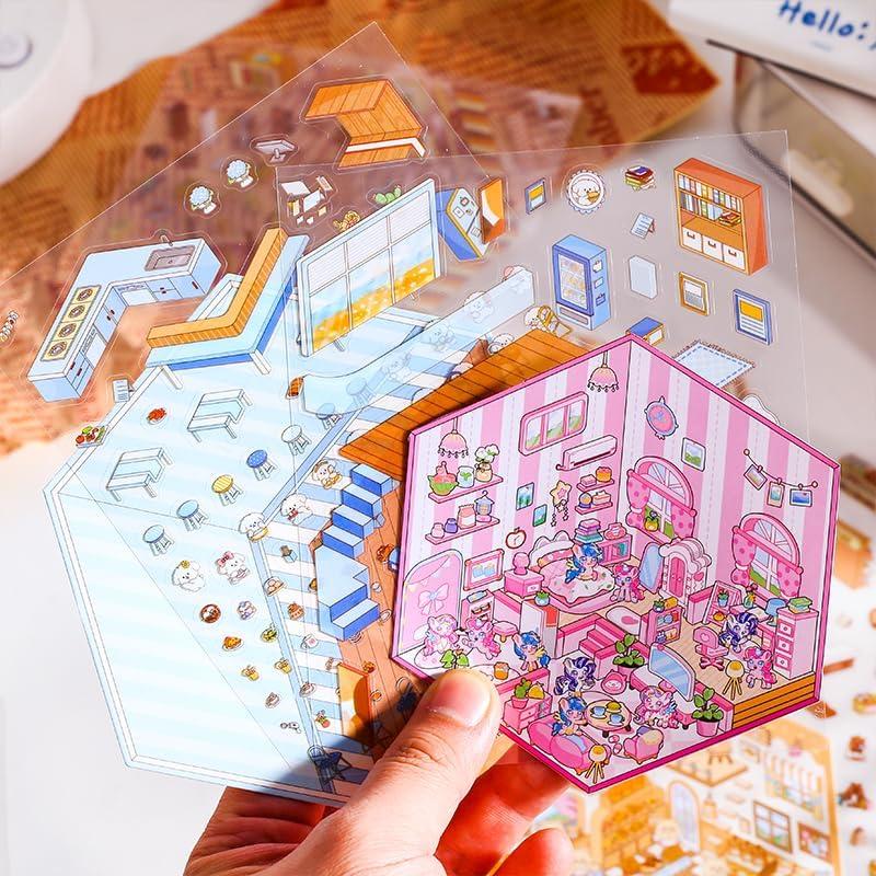 Calcomanías 3D DIY Genérico - Mini Hospital, Panda y Más