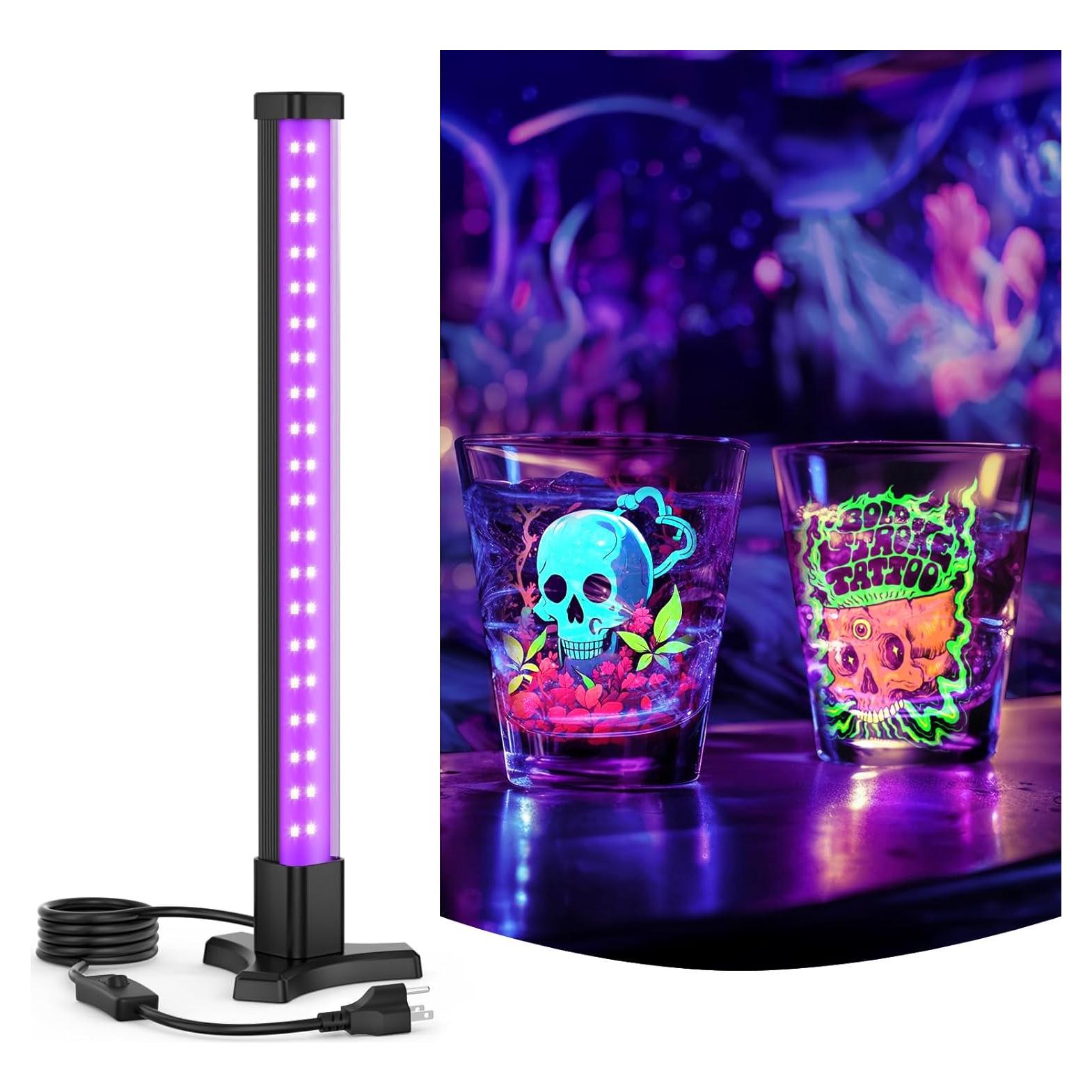 Barra de Luz Negra Onforu 15W 40 LEDs 0.38m para Fiestas