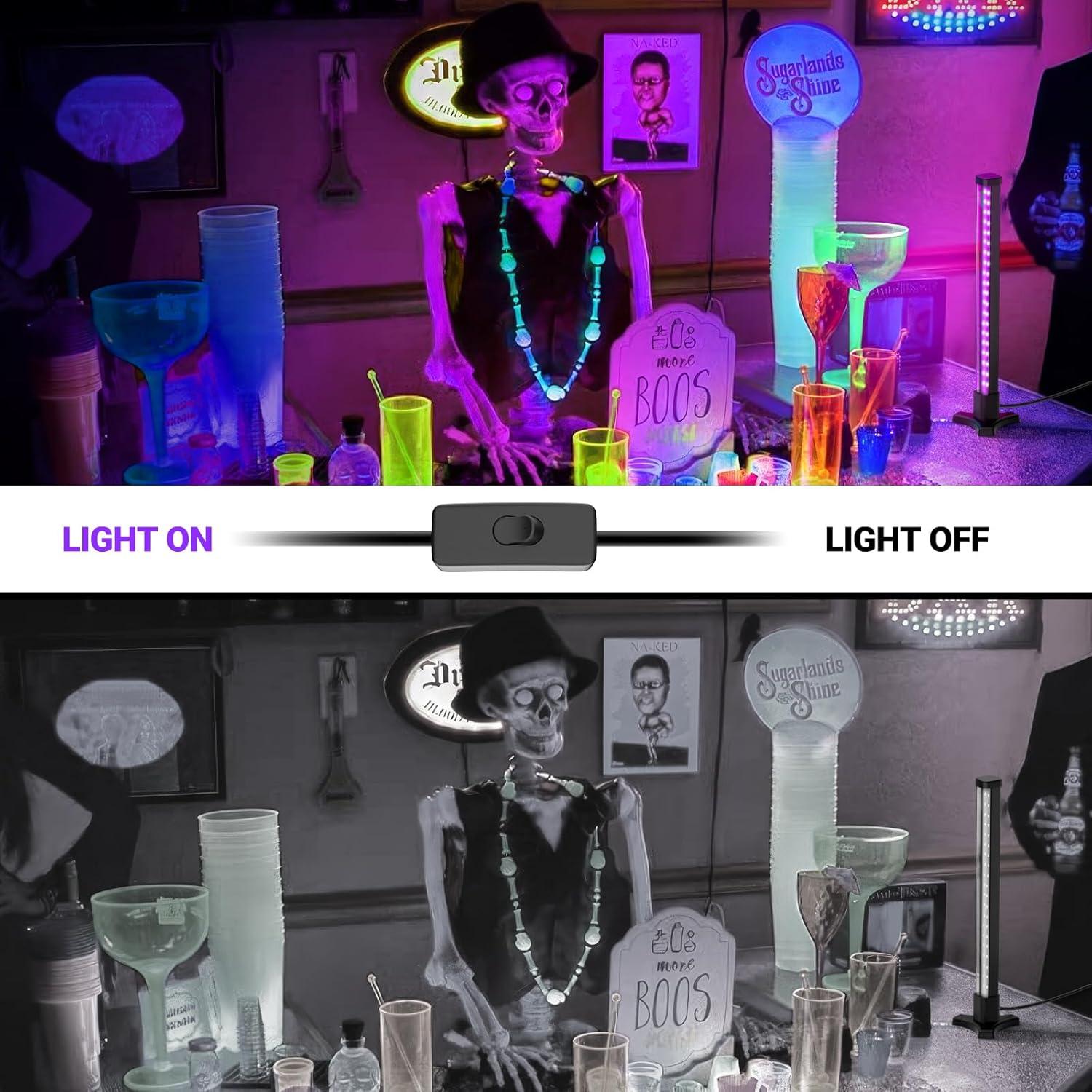 Barra de Luz Negra Onforu 15W 40 LEDs 0.38m para Fiestas