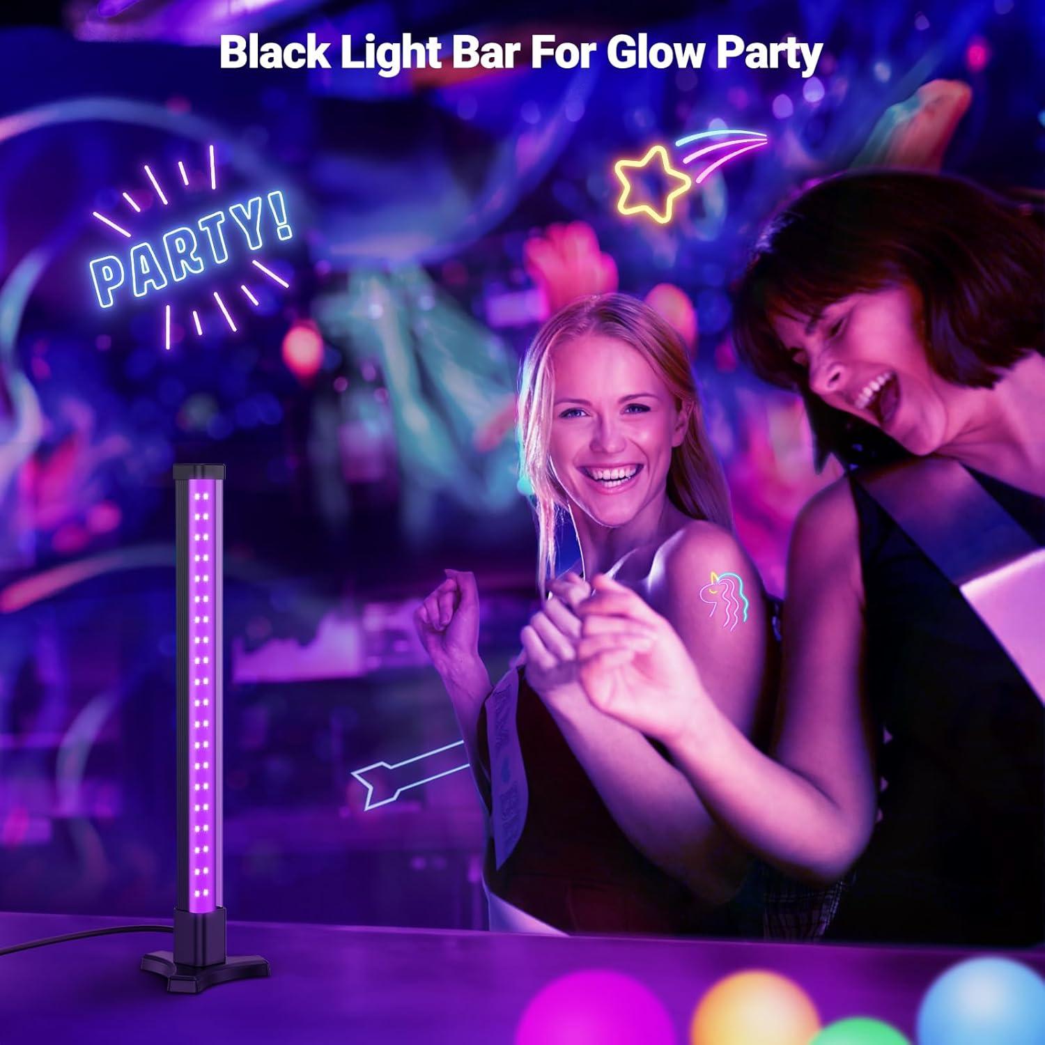 Barra de Luz Negra Onforu 15W 40 LEDs 0.38m para Fiestas