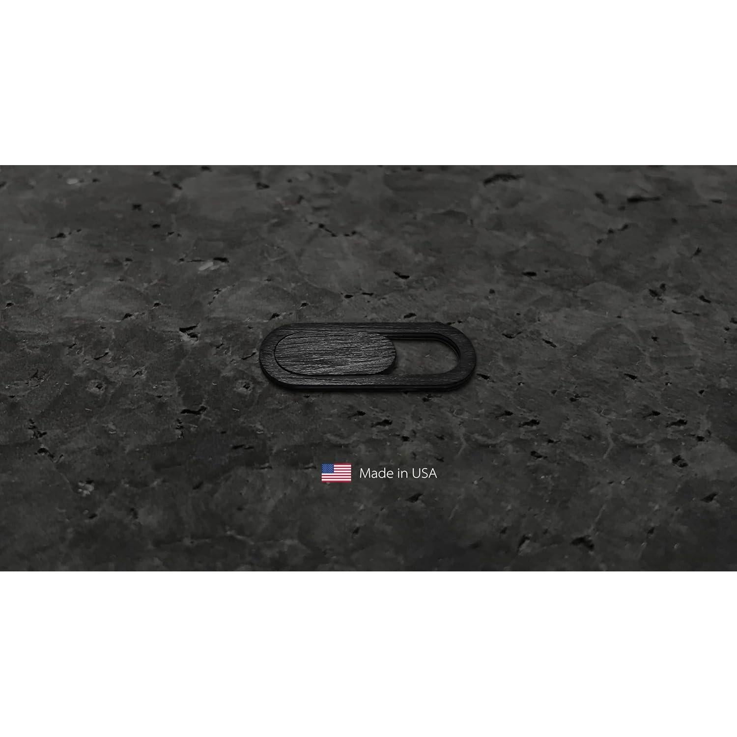 Paquete de 3 Cubiertas de Webcam de Madera Ébano Natural