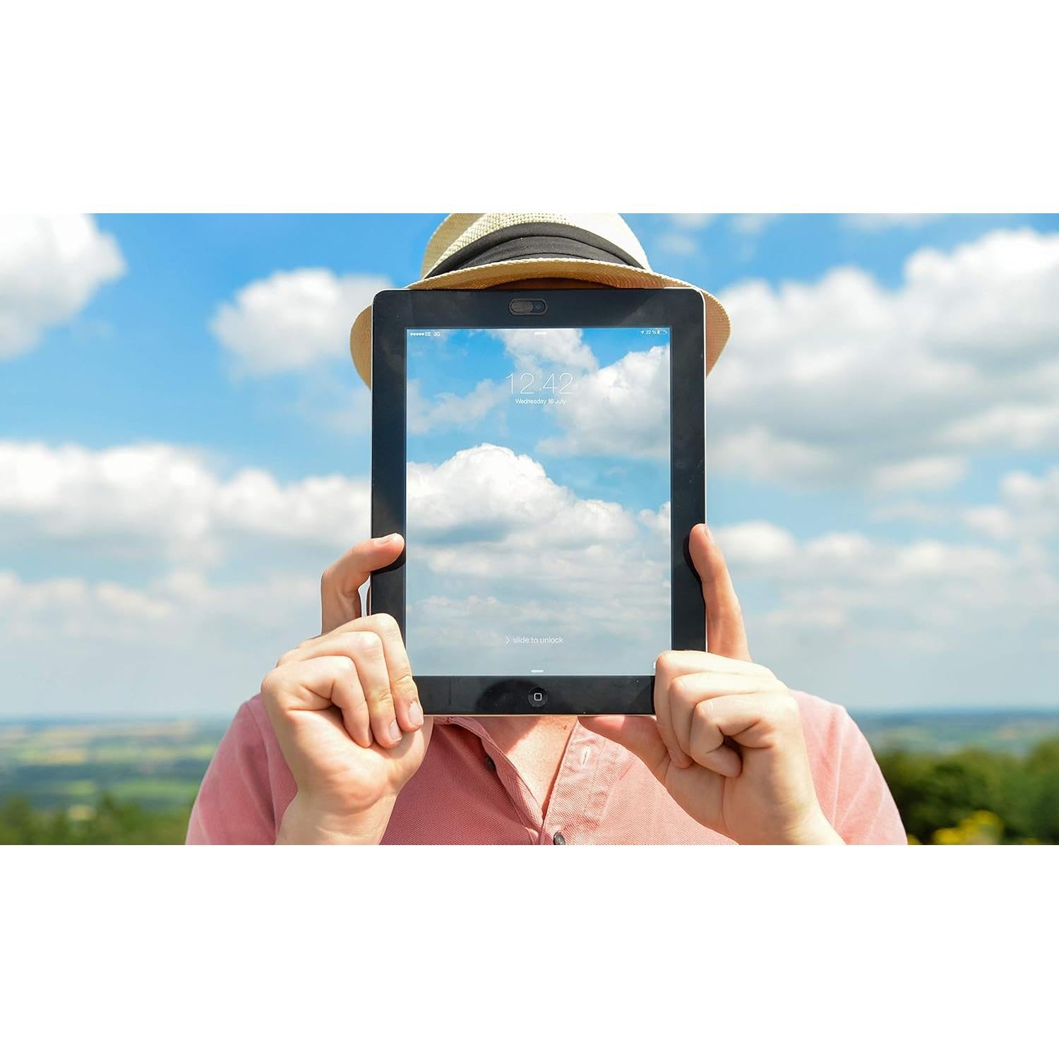 Paquete de 3 Cubiertas de Webcam de Madera Ébano Natural