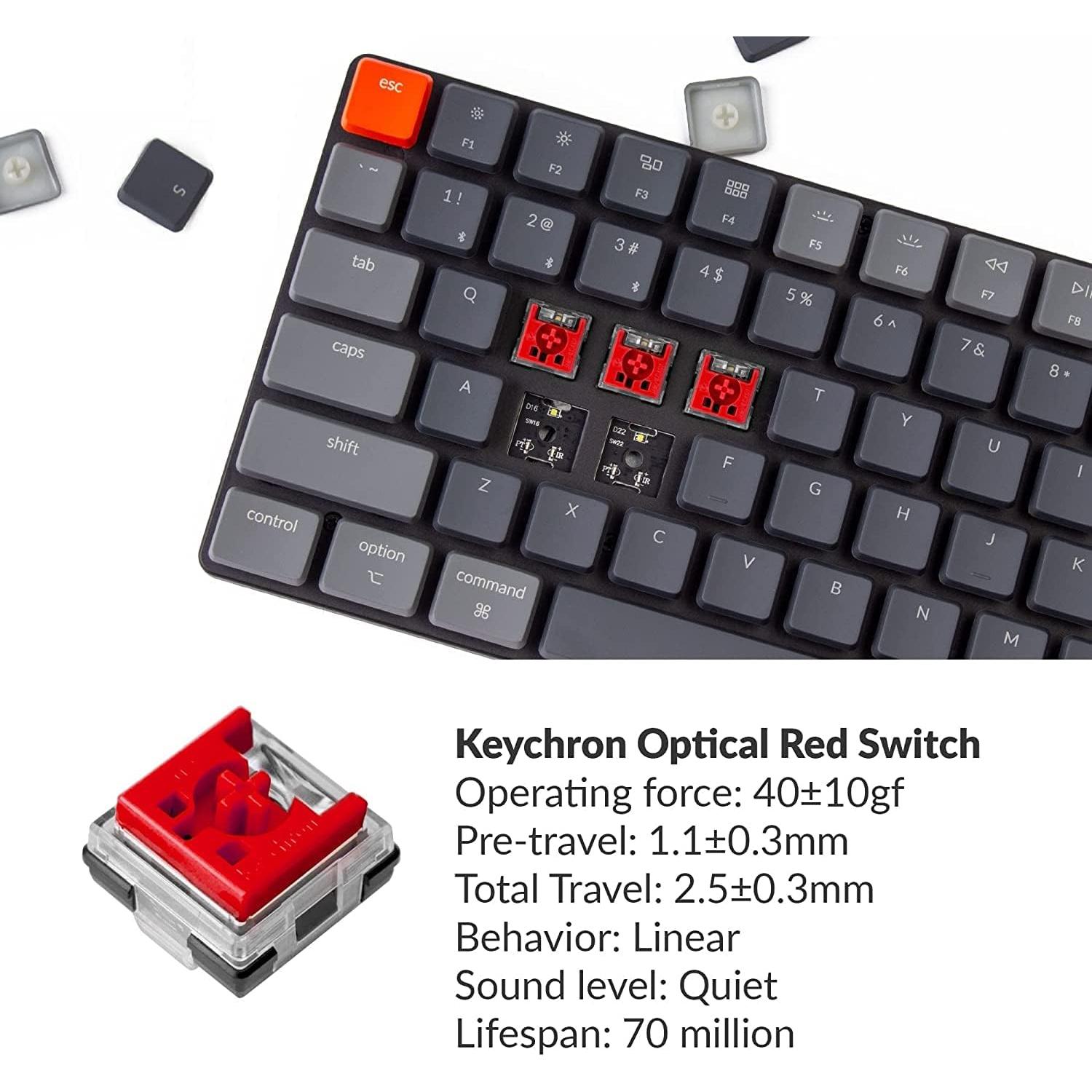 Teclado Mecánico Inalámbrico Keychron K3 V2 84 Teclas Retroiluminado