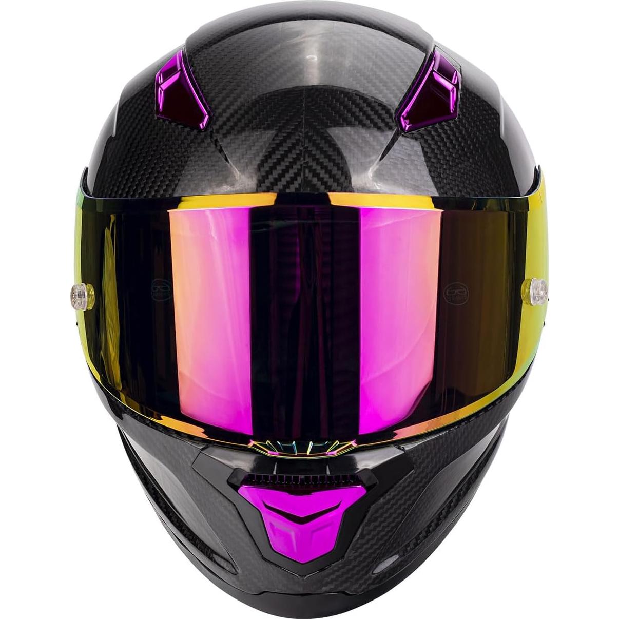 Casco de Motocicleta kaESE MT-30 Fibra de Carbono Rojo