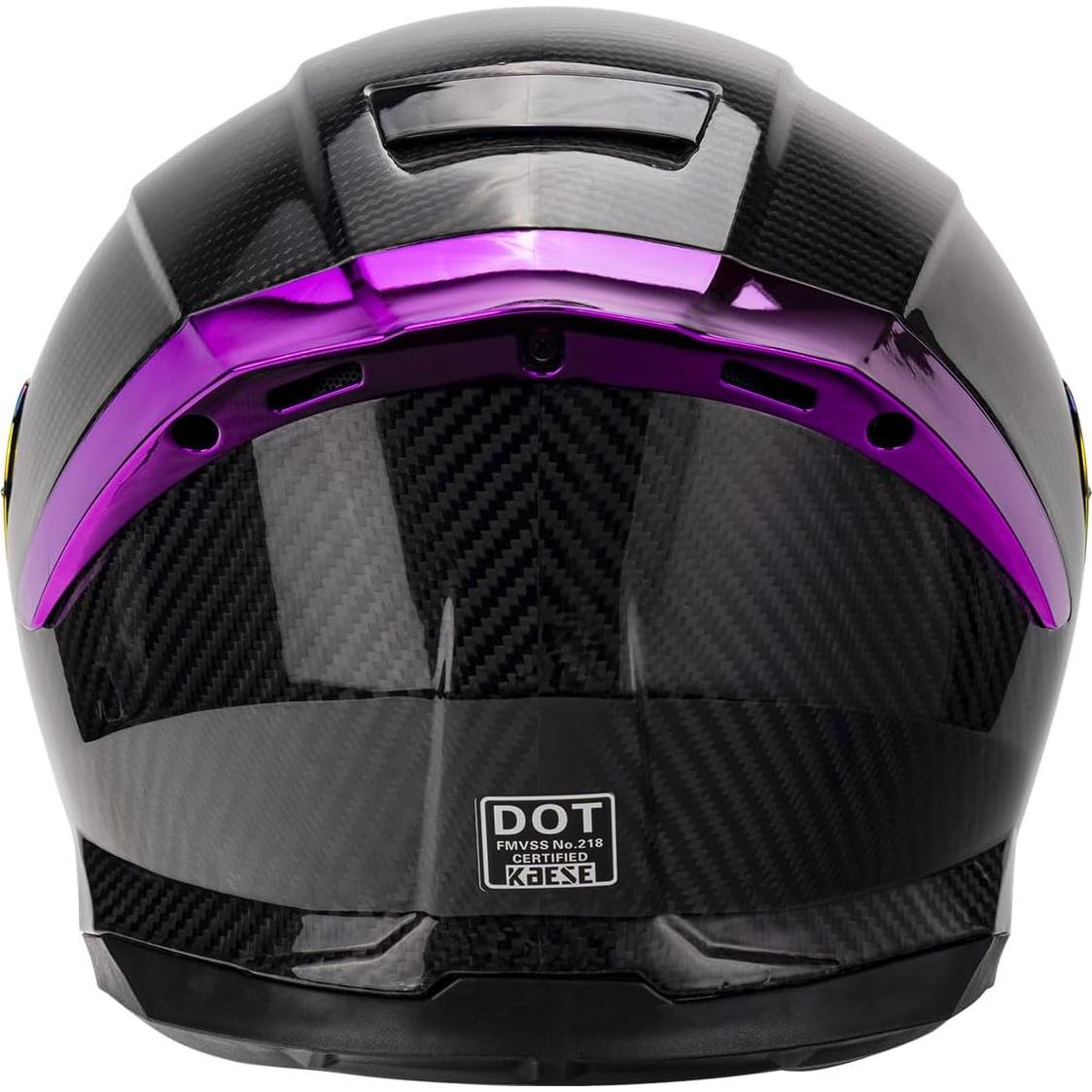 Casco de Motocicleta kaESE MT-30 Fibra de Carbono Rojo